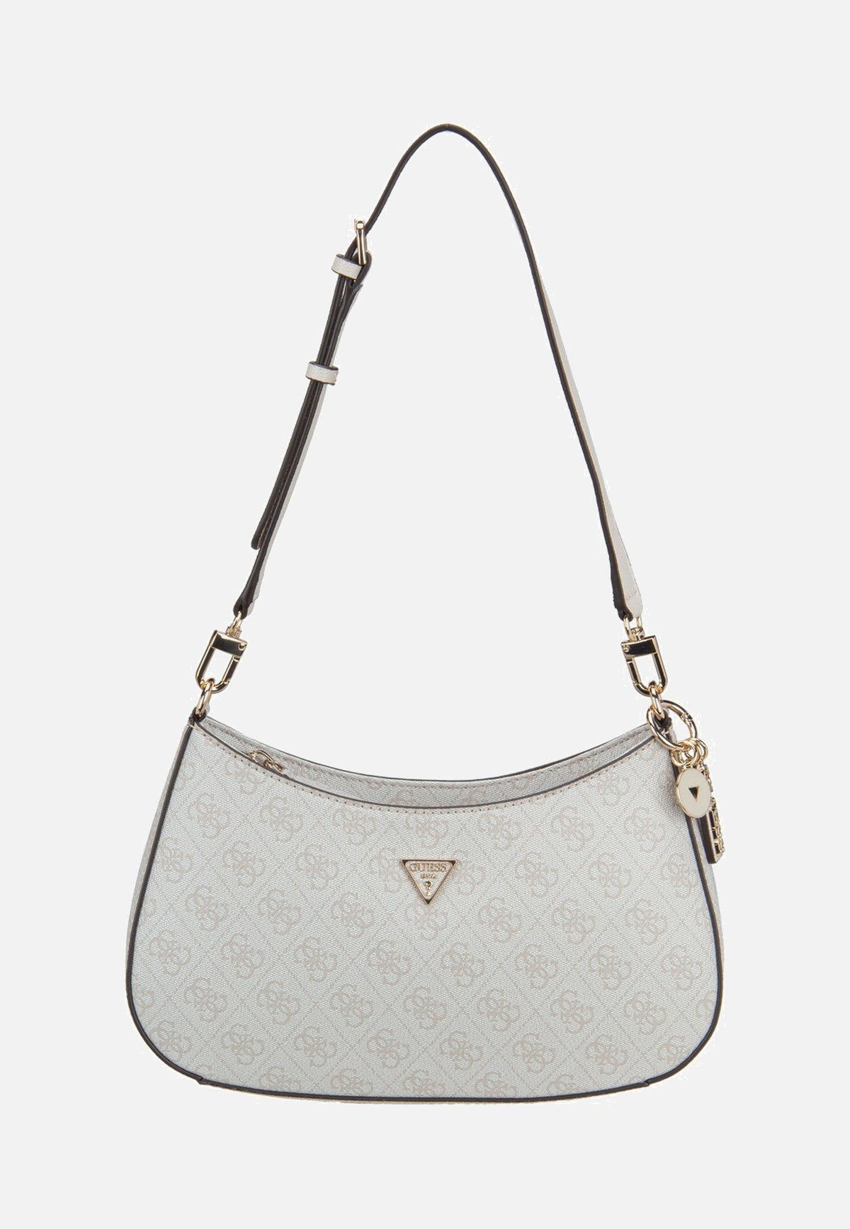 Guess Noelle II Top Zip SHB 72180 Bone Logo Evening Bag