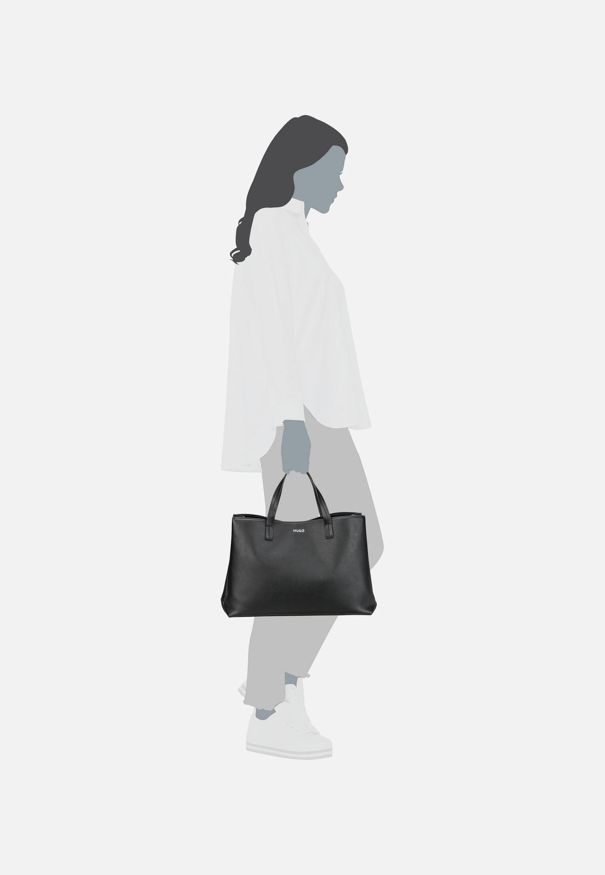 HUGO Bel Tote W.L. 50490150 Black Borsa tote
