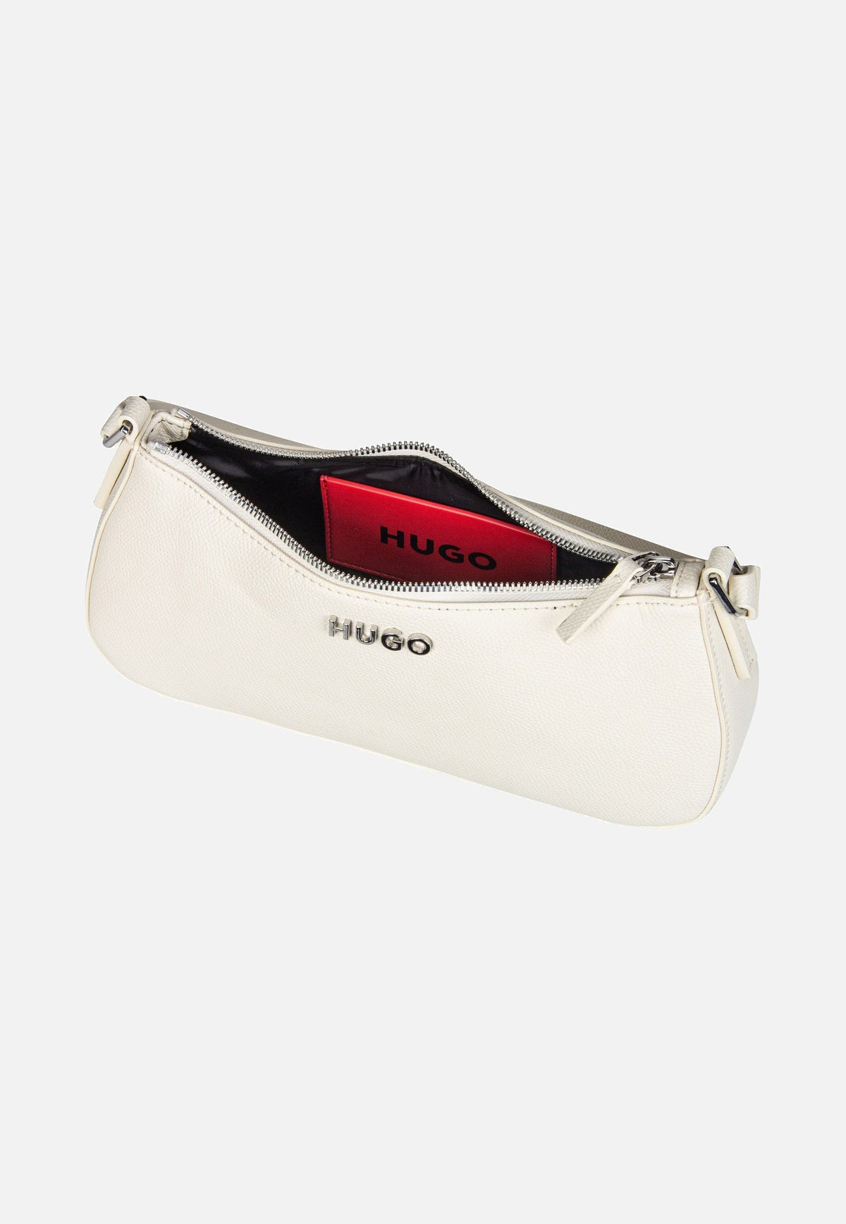 HUGO Chris Small Hobo R.N.50516666 Open White Evening Bag