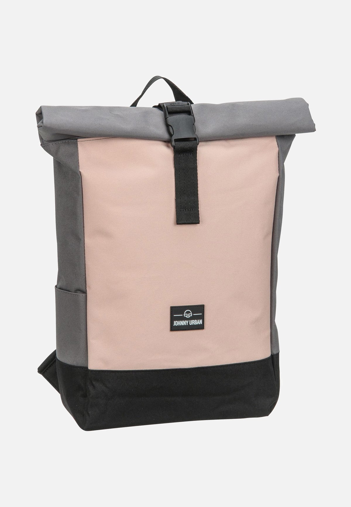 Johnny Urban Ryan Grau-Rosa Rolltop Rugzak