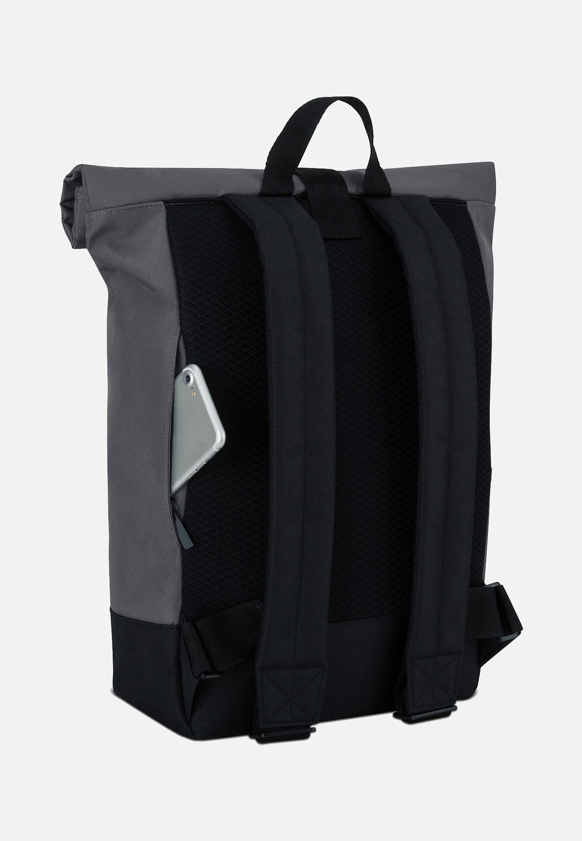 Johnny Urban Ryan Grau-Rosa Rolltop Rugzak