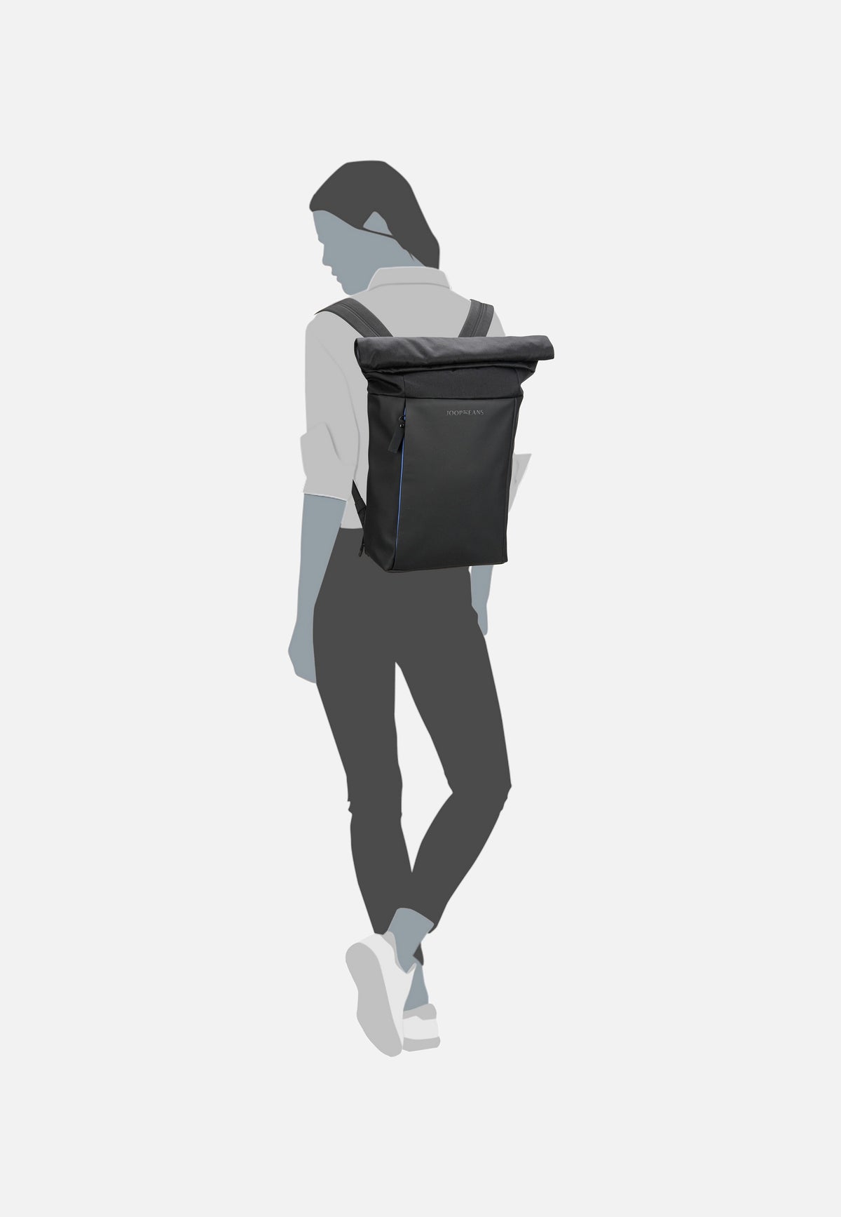 Joop Atessa Tino SVZ Black Rolltop Backpack