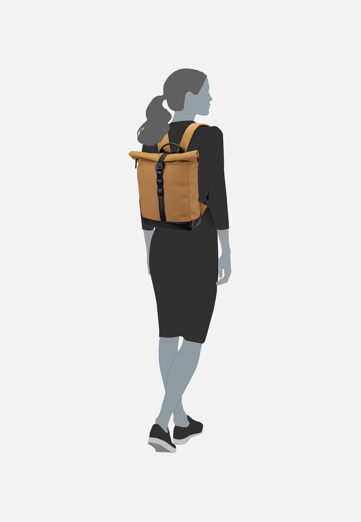 Jost Borgholm Courier S 5310 Mustard Sac à dos à enroulement