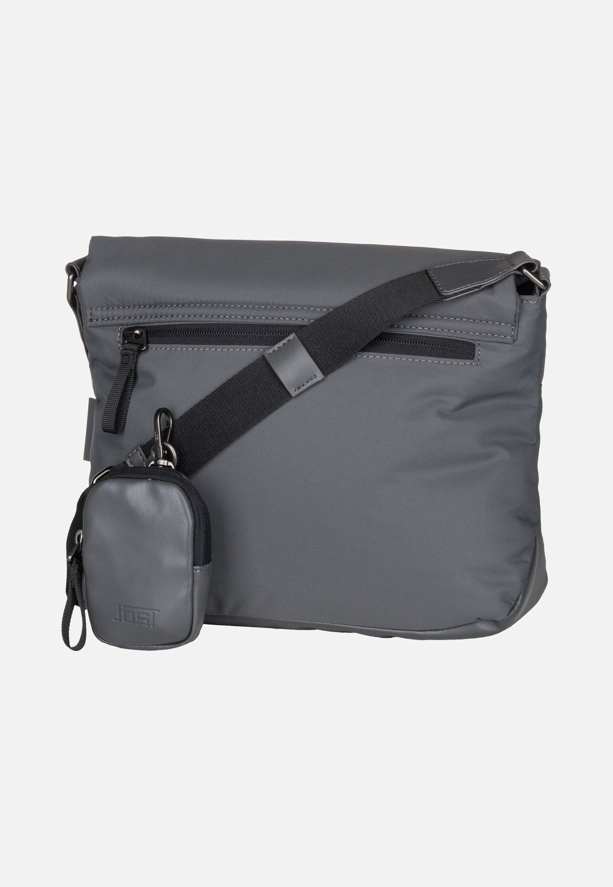 Jost Falun Flap Grey Crossbody Bag