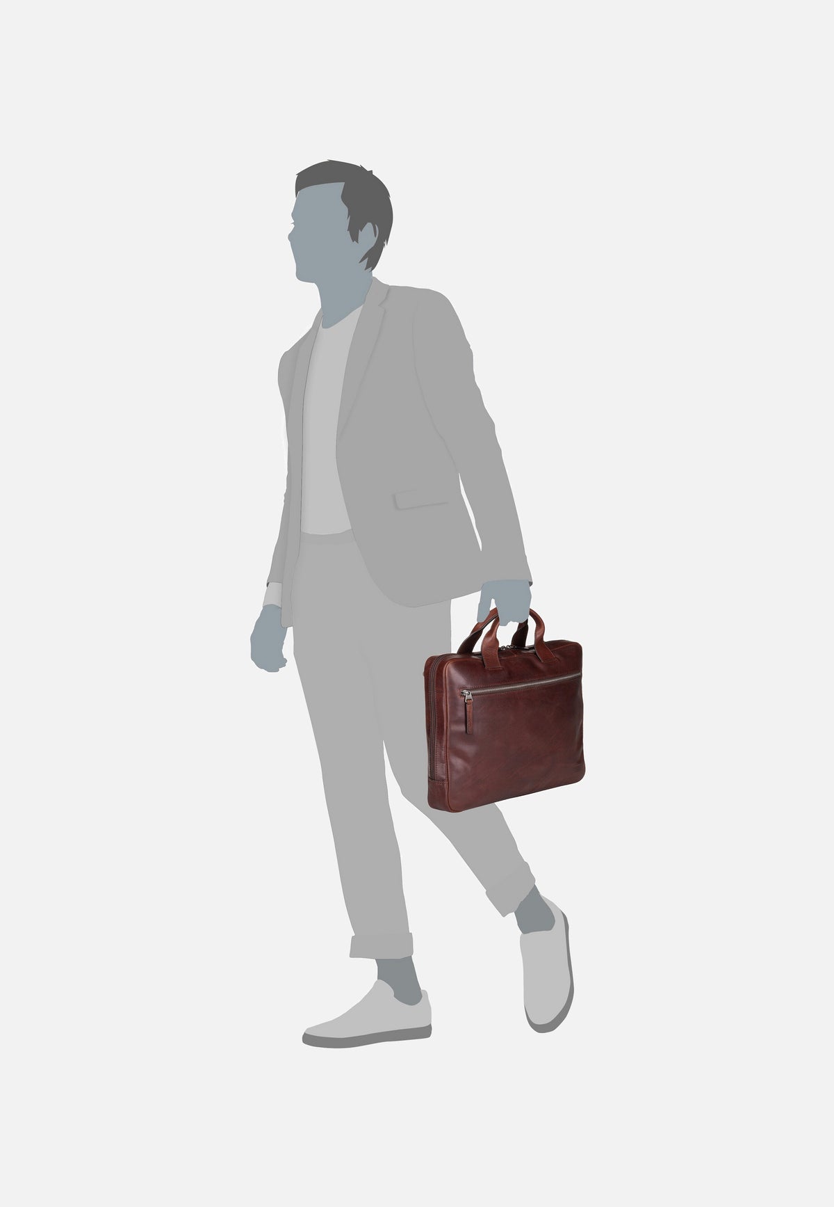 Jost Lund Business S 6743 Braun Briefcase