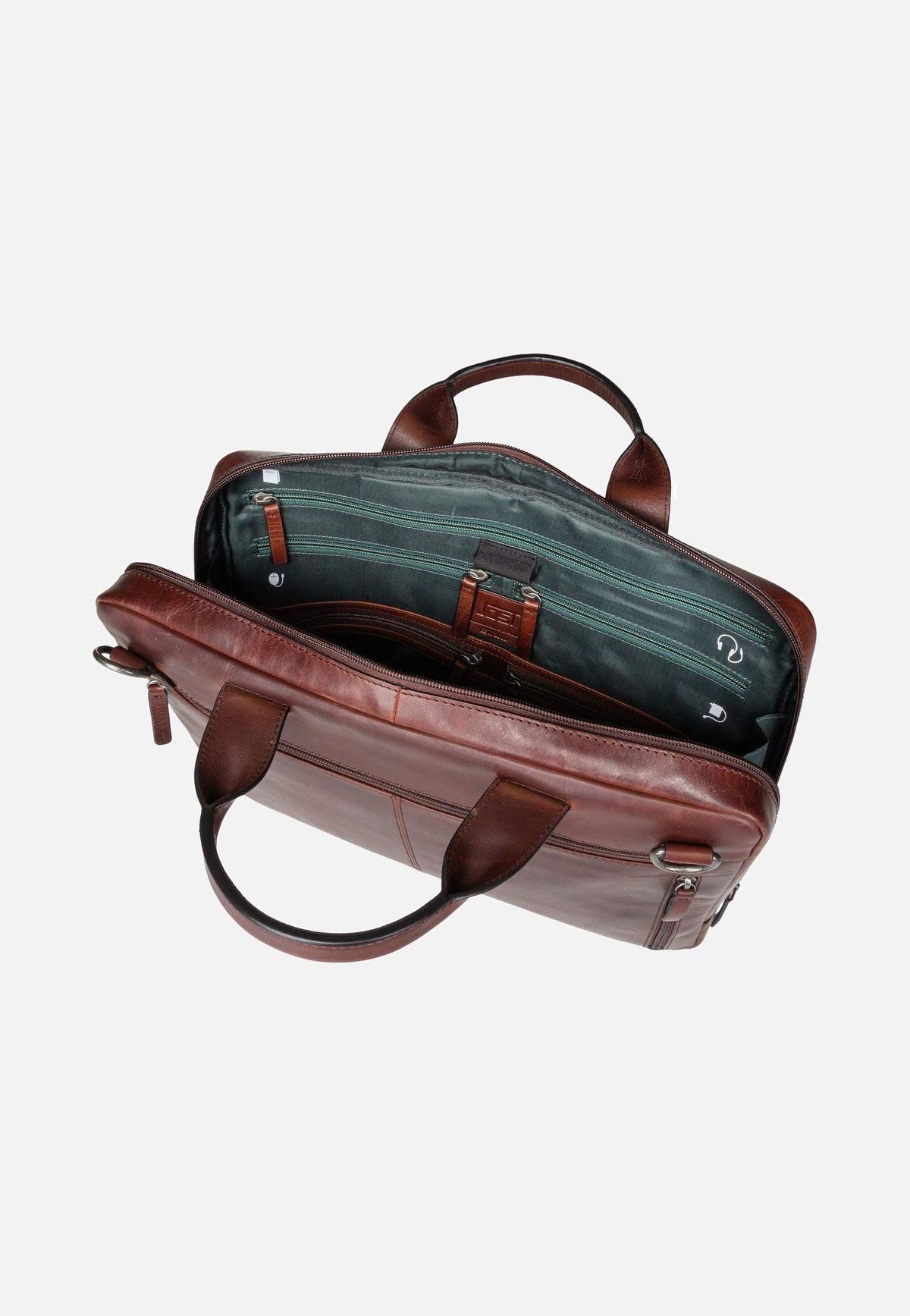 Jost Lund Business S 6743 Braun Briefcase