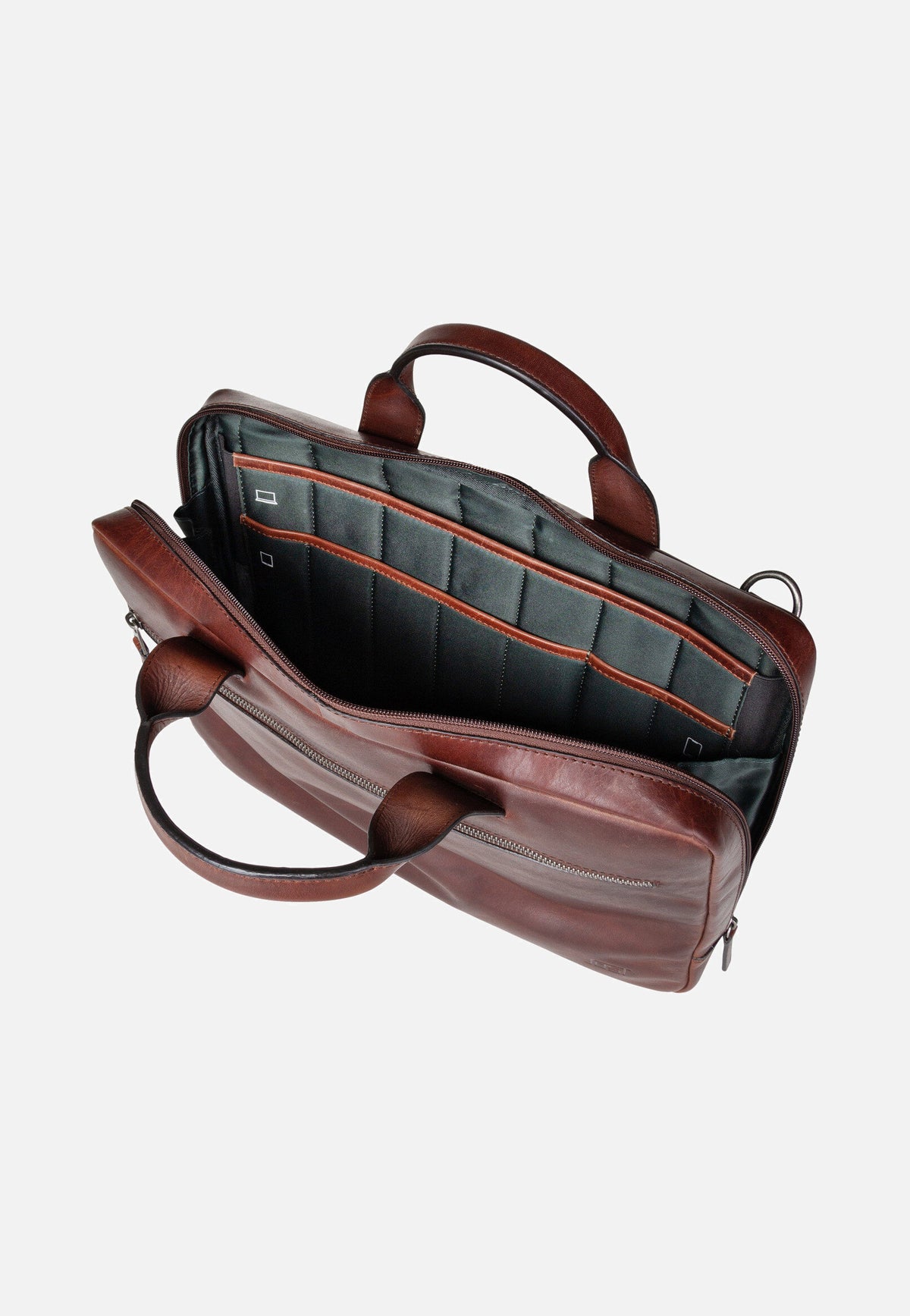 Jost Lund Business S 6743 Braun Briefcase