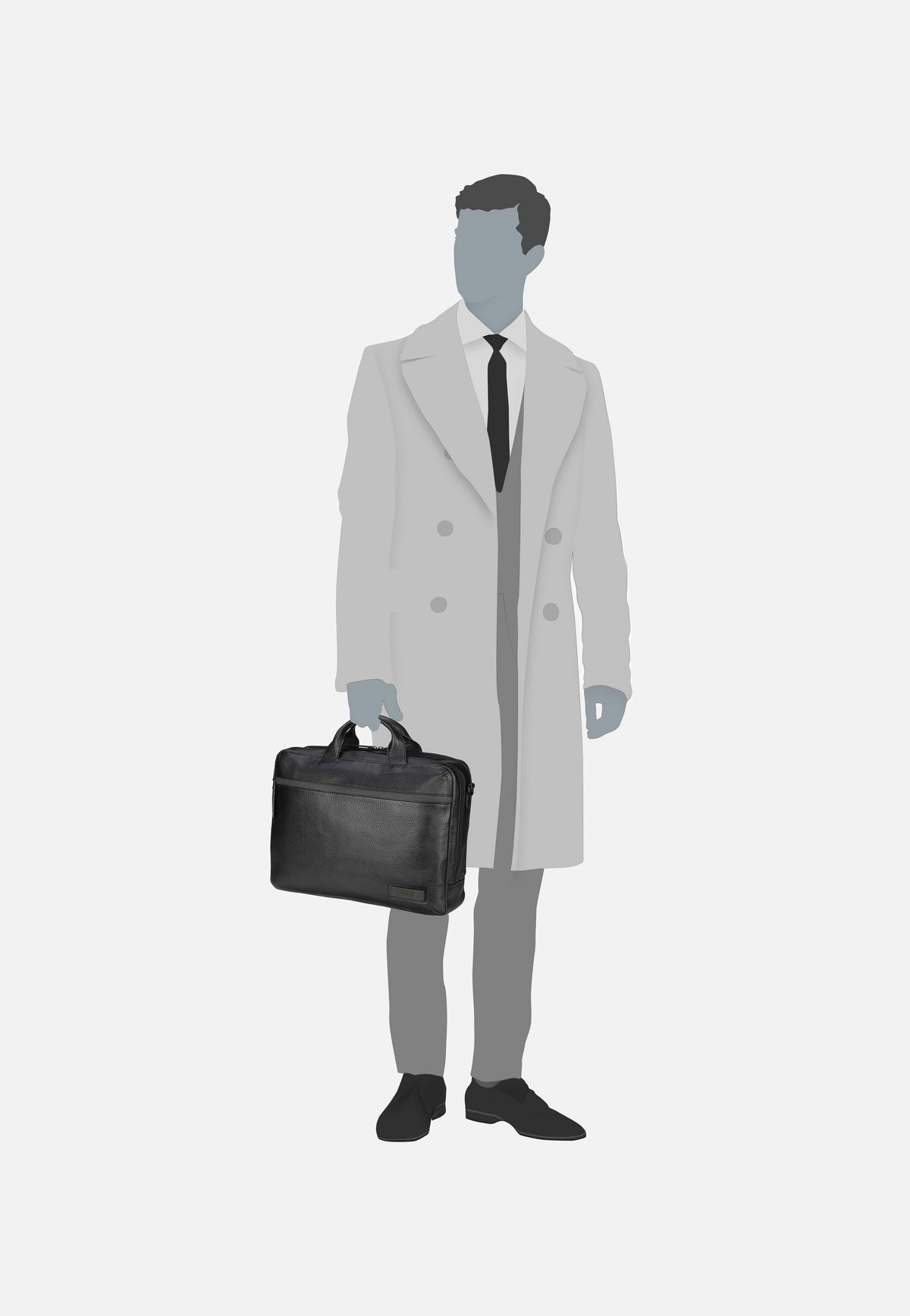 Jost Stockholm Business Bag L 2 Comp Black Aktentas