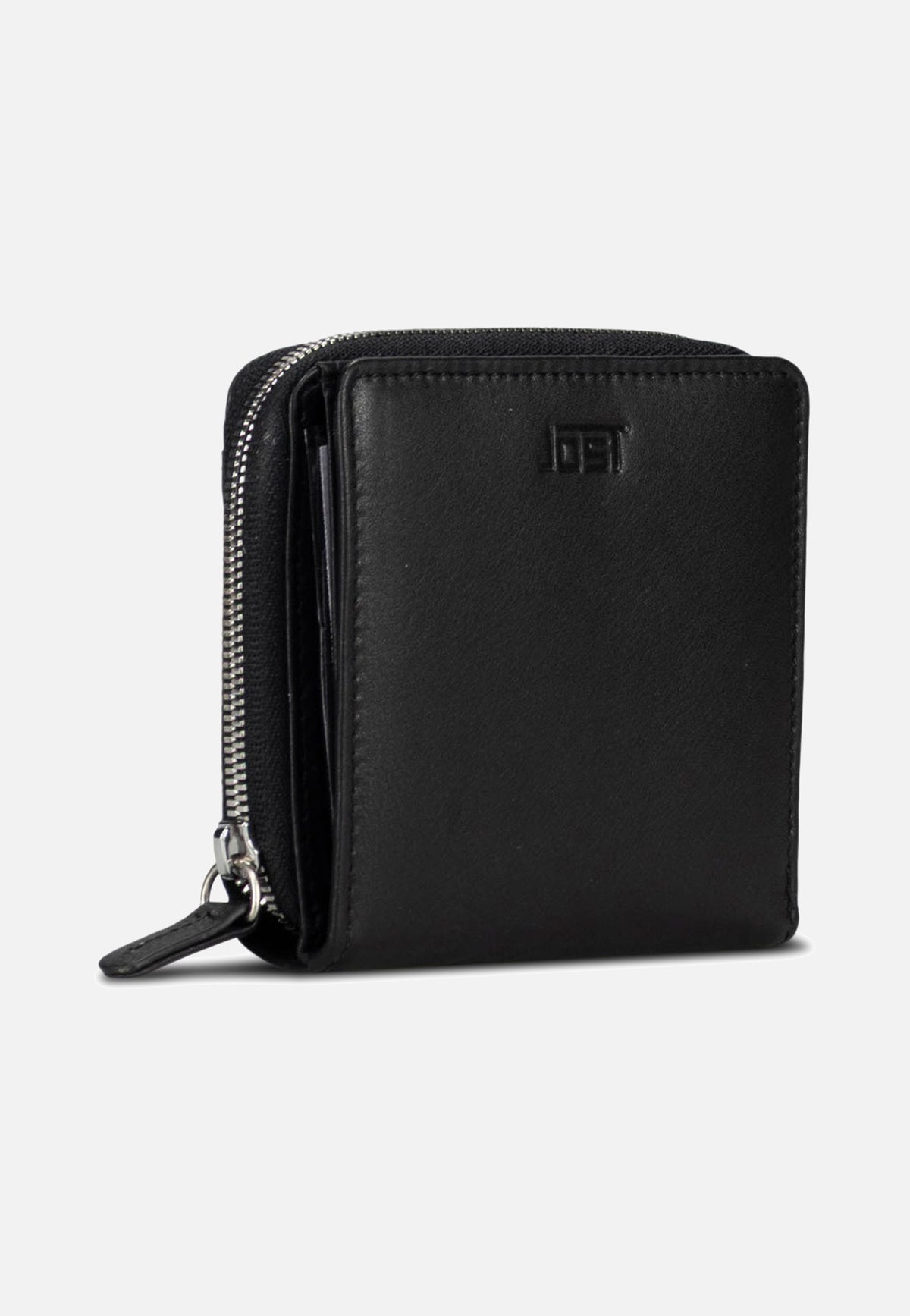 Jost Odense Zip 6334 Small Black Wallet