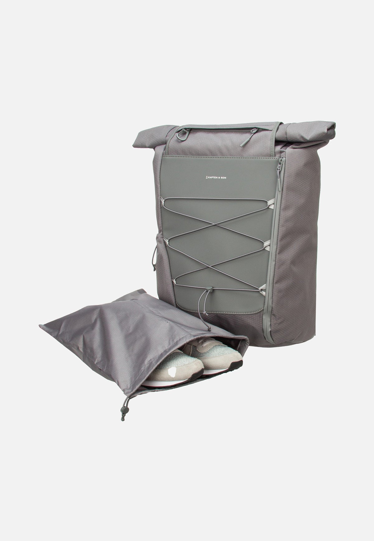 Kapten & Son Banff Stone Grey Rolltop Backpack