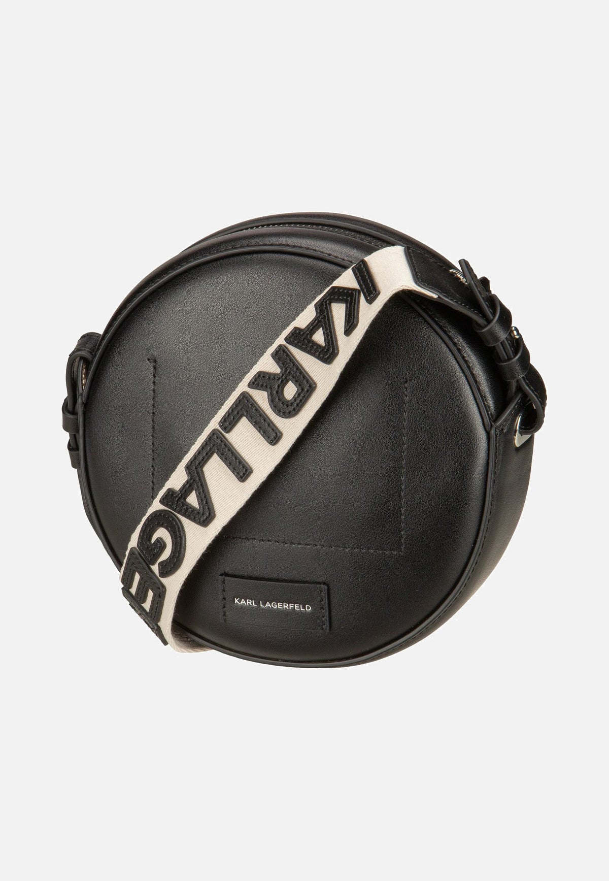 Karl Lagerfeld K/Circle Round CB  Perforated Black Crossbody Bag