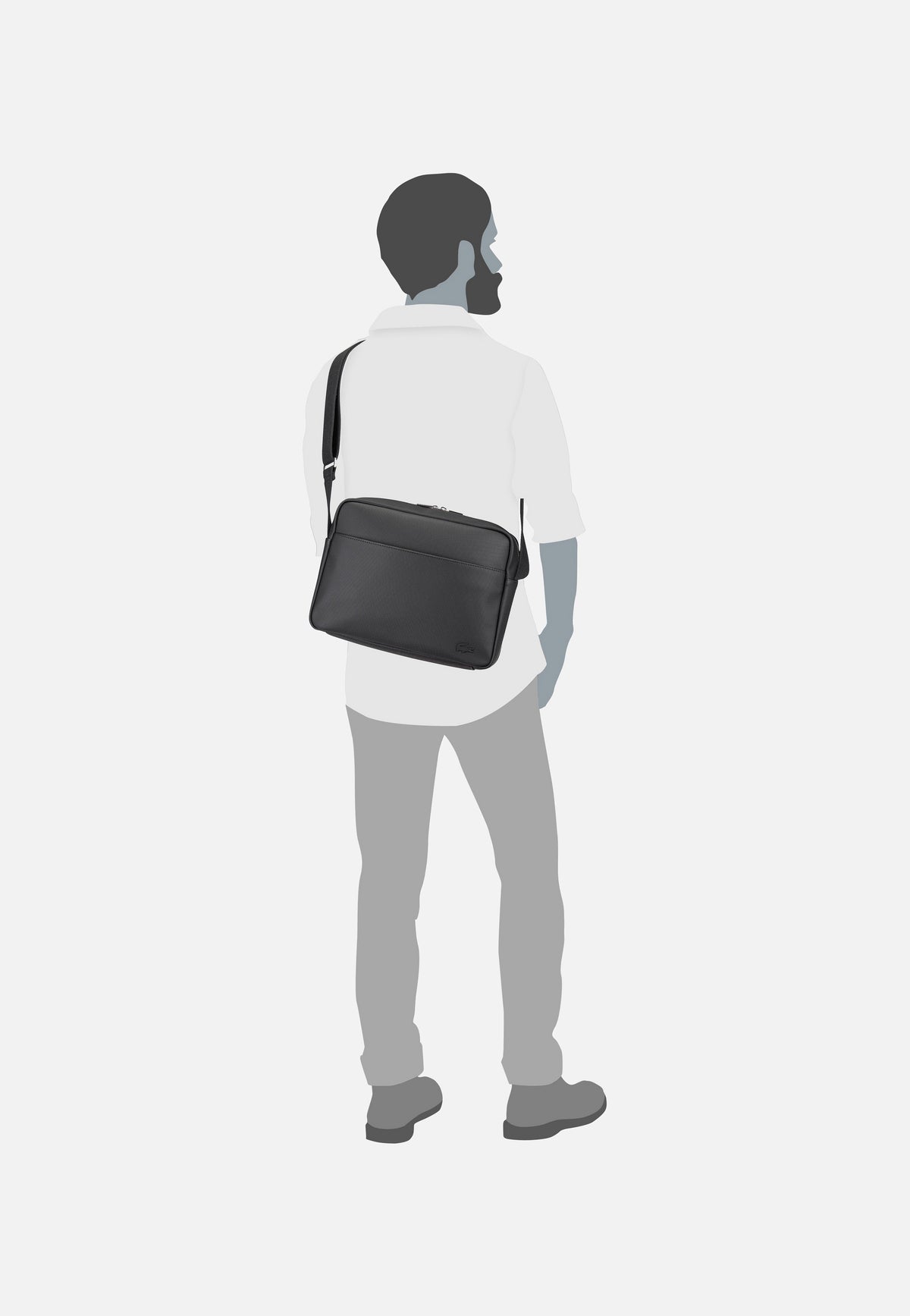 Lacoste Men`s Classic NH4859HC Noir Bolso bandolera