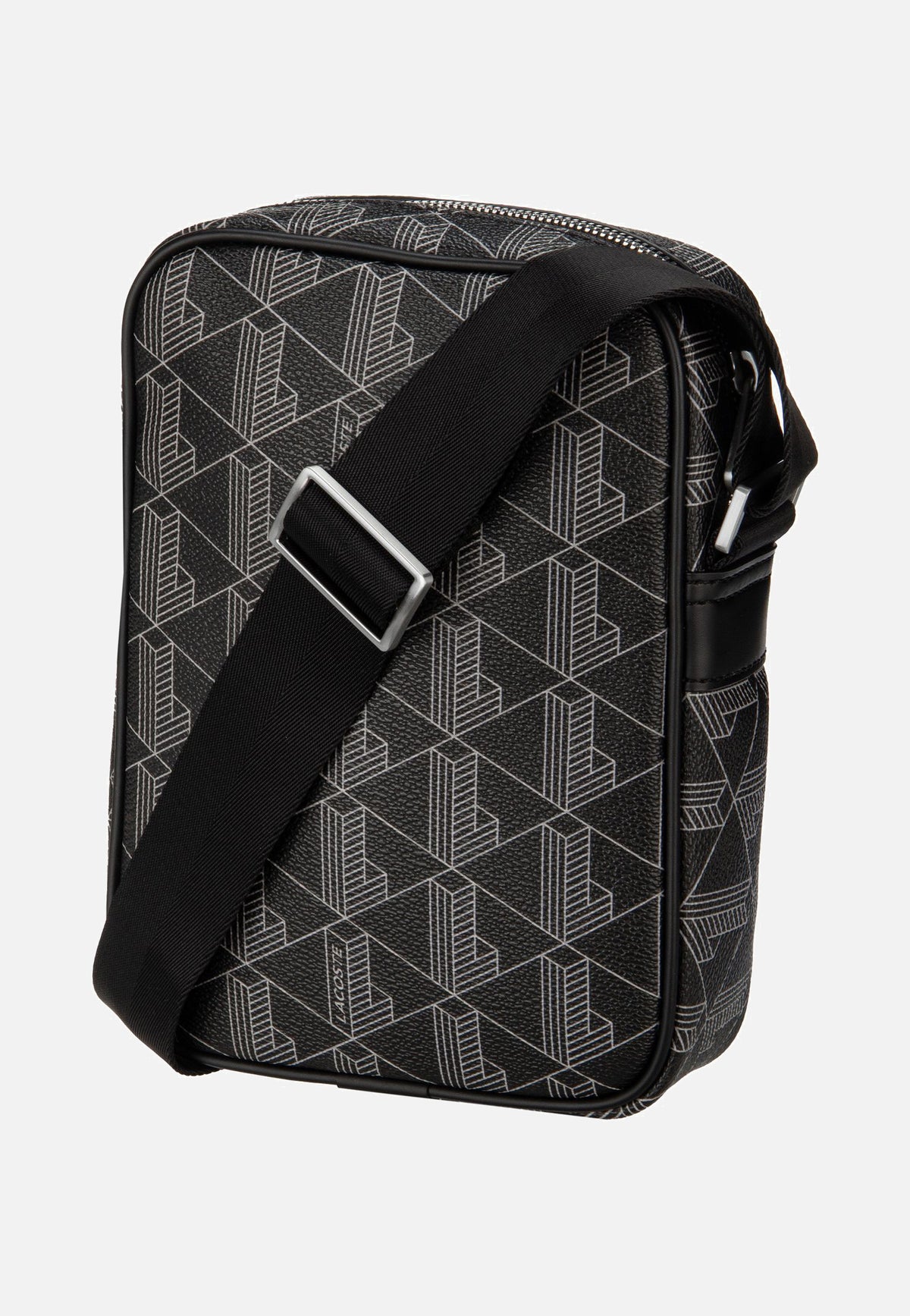 Lacoste The Blend NH4410LX Monogram Noir Gris Sac à bandoulière