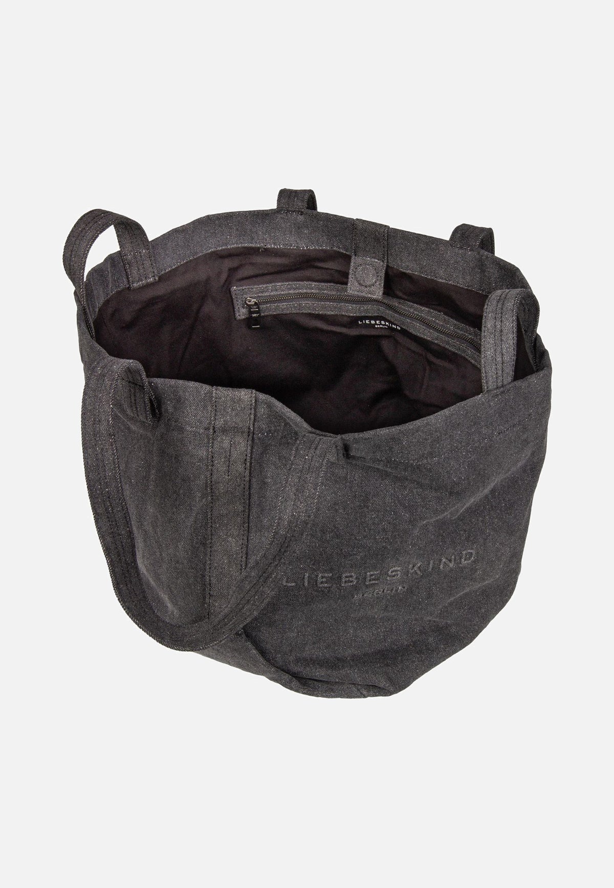 Liebeskind Berlin Elvira M Denim Black Shopper
