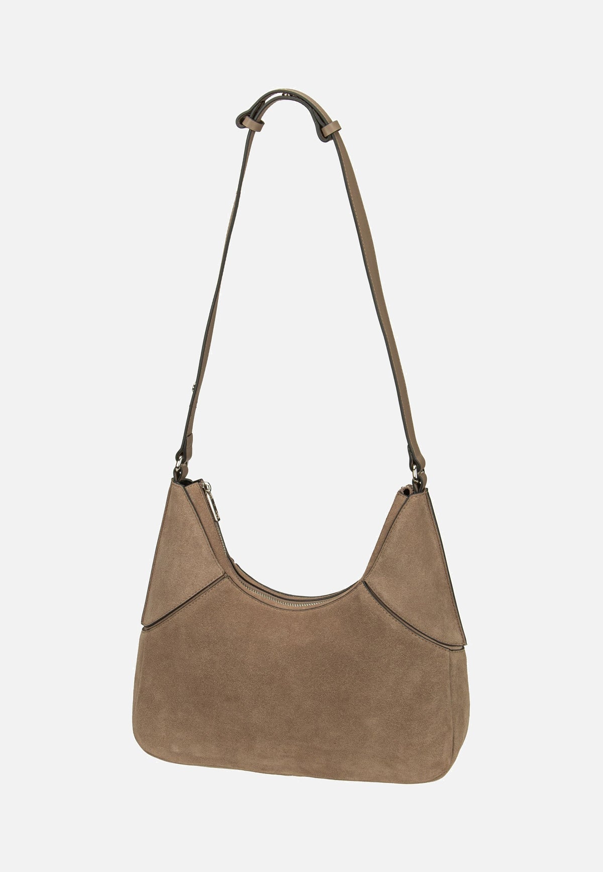 Liebeskind Berlin Lilly S Suede Neutral Gray Hobo Bag