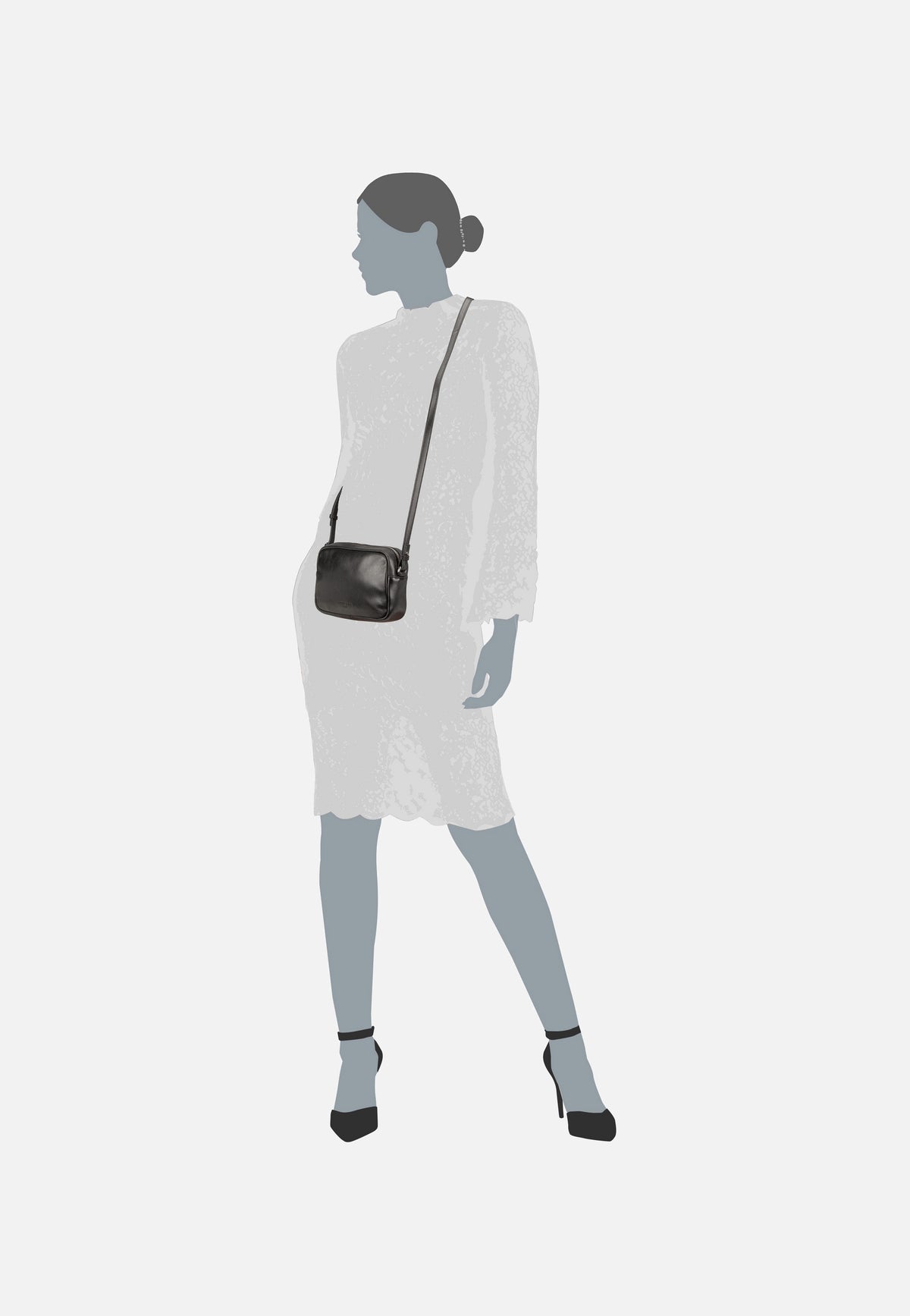 Liebeskind Berlin Maia Camera S Sheep Natural Black Crossbody Bag
