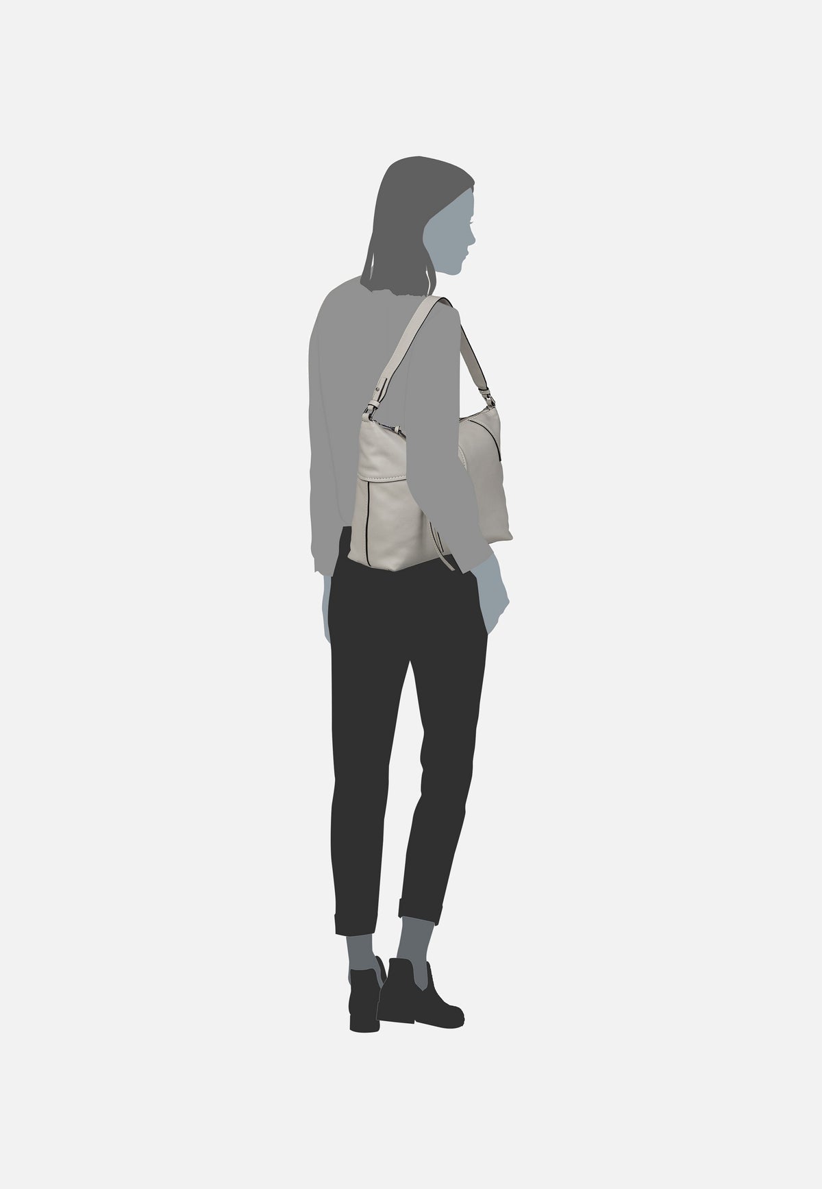Liebeskind Berlin Mila Tokyo M 2165111 Steel Hobo Bag