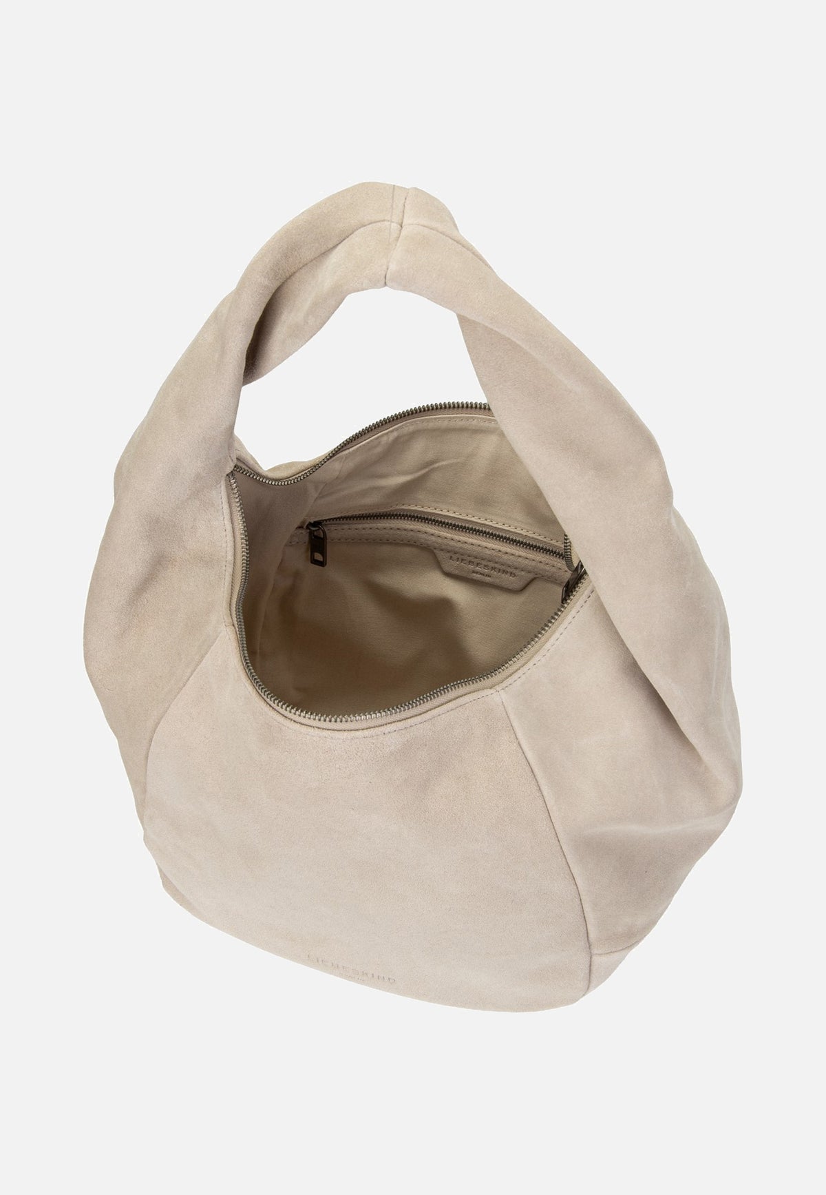 Liebeskind Berlin Farrah II Hobo M Hydro Suede Beige Bolso Hobo