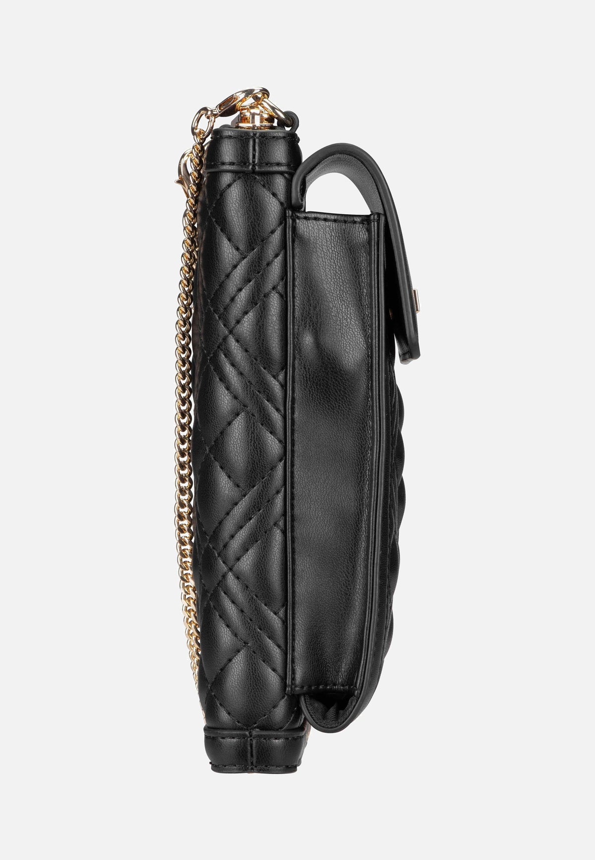 Love Moschino SLG Quilted 5682 Black Galvanica Oro Phone Pouch