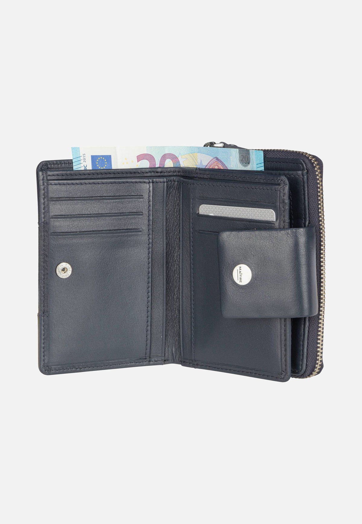 Maître Auen Diethilde Purse MH9FZ Dark Blue Wallet