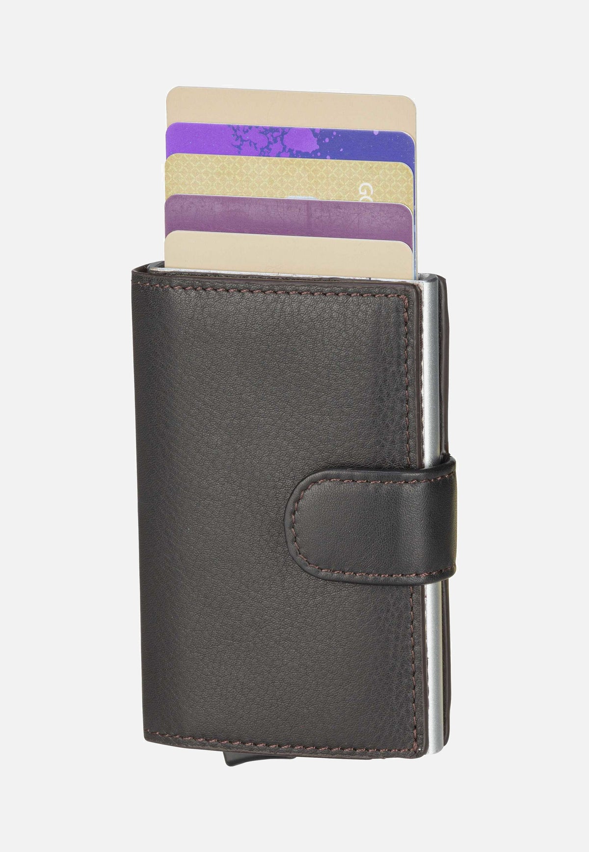 Maître Bundenbach C Three E-Cage SV8F Dark Brown Card Holder