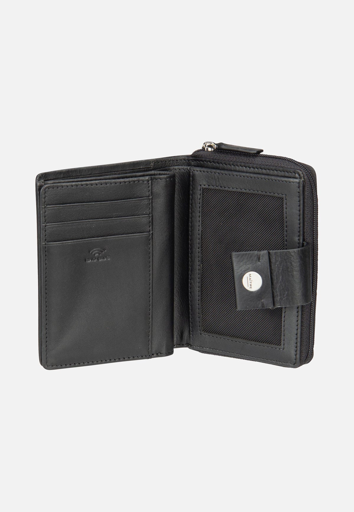 Maître Henau Diethilde Purse MH9FZ Black Wallet