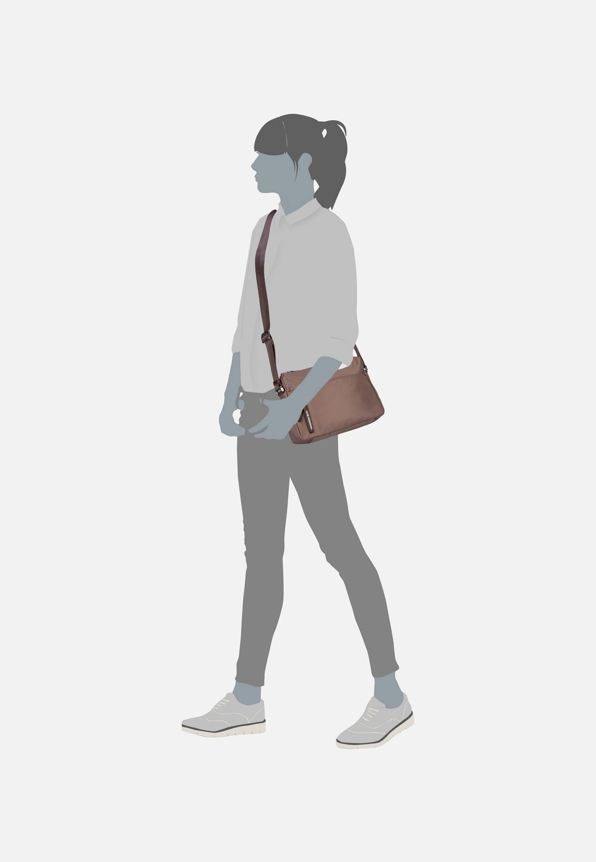 Mandarina Duck Hunter Medium VCT35 Beaver Crossbody Bag
