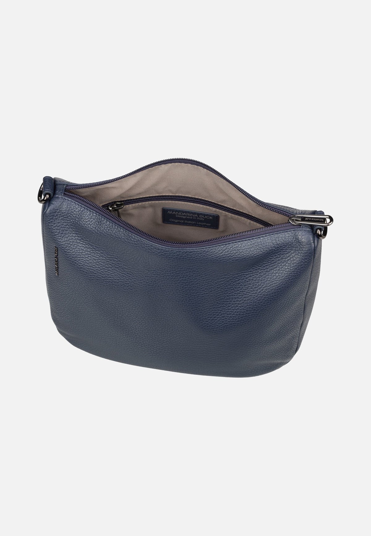 Mandarina Duck Mellow Leather Hobo FZT79 Dress Blue Pouch Bag