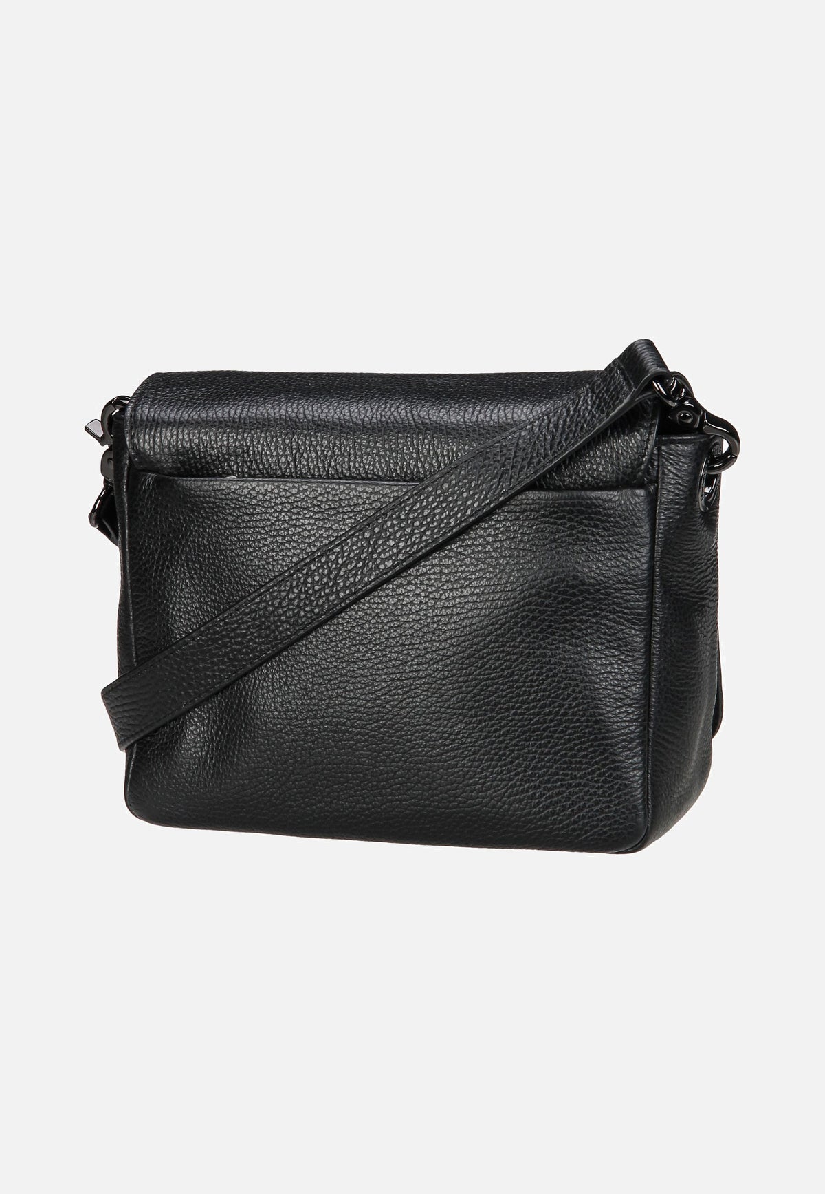 Mandarina Duck Mellow Leather Hunting Bag FZT69 Nero Crossbody Bag