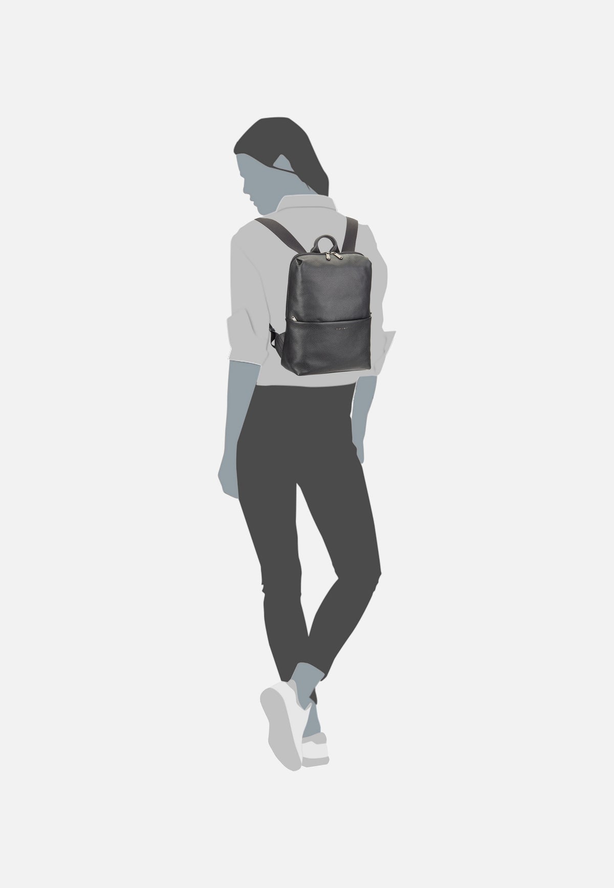 Mandarina Duck Mellow Leather Squared FZT38 Nero Backpack