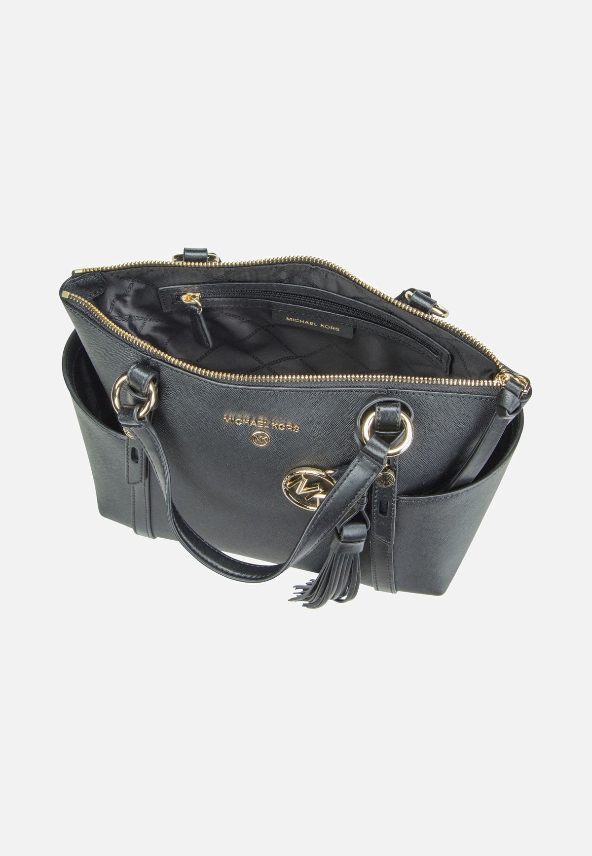 Michael Kors Sullivan Small Conv TZ Tote Black Handle Bag