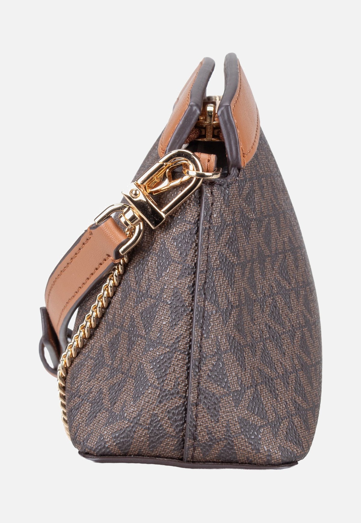Michael Kors Athena SM Dome Chn Clutch Xbody Brown/Acorn Bolso bandolera