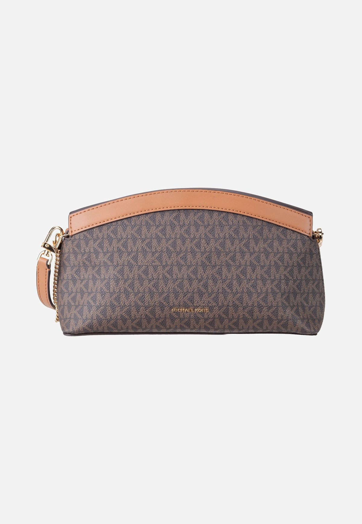 Michael Kors Athena SM Dome Chn Clutch Xbody Brown/Acorn Bolso bandolera