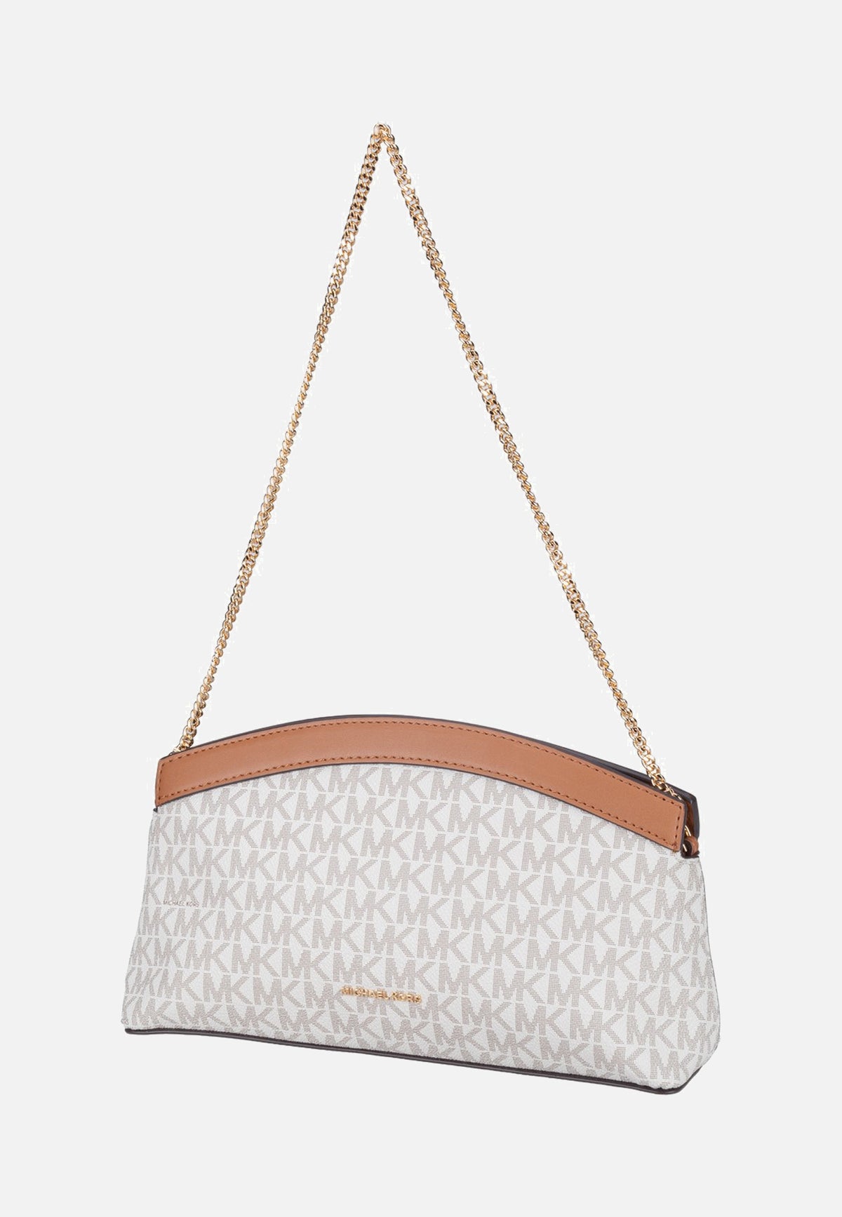 Michael Kors Athena SM Dome Chn Clutch Xbody Vanilla/Acorn Bolso bandolera