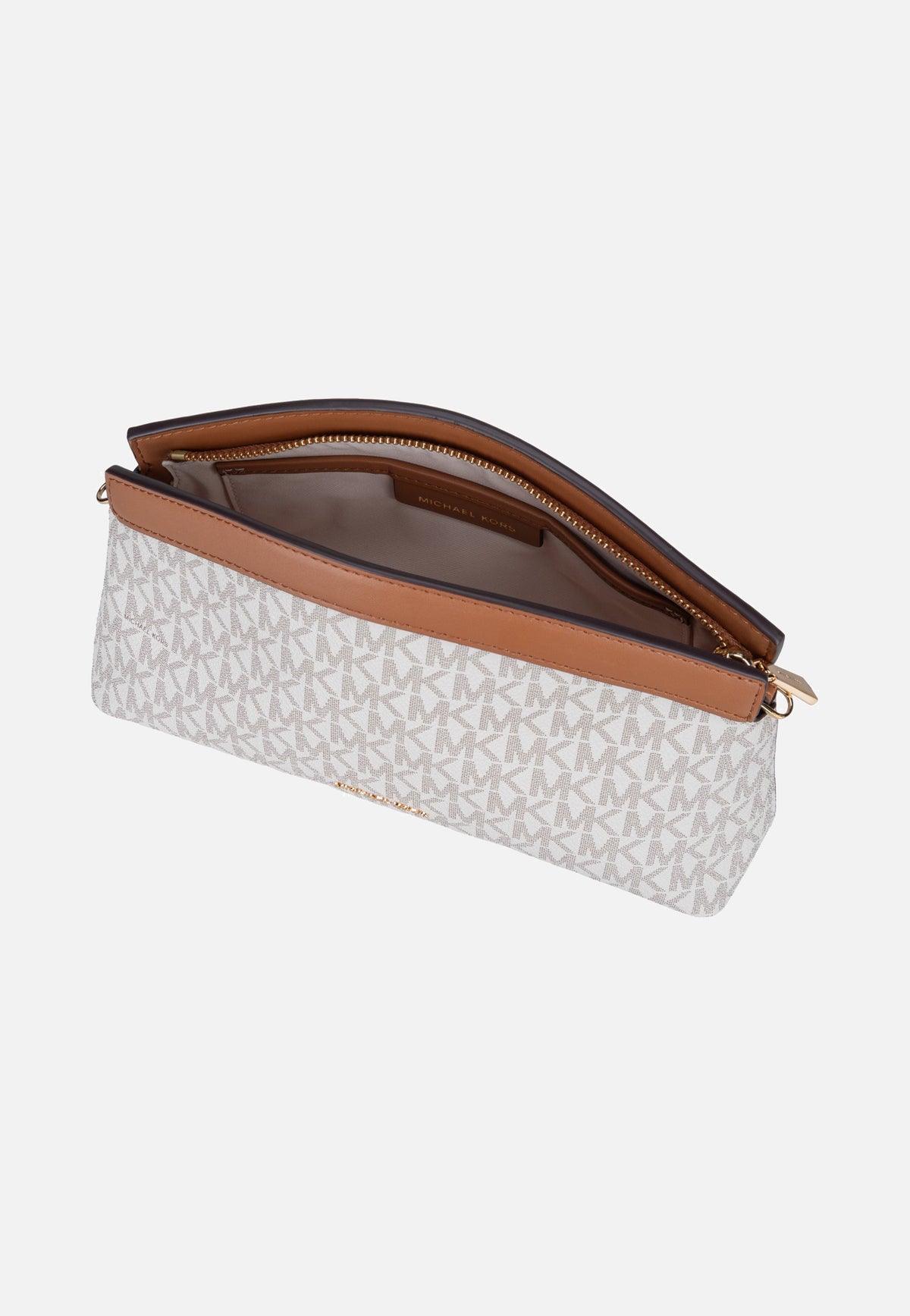 Michael Kors Athena SM Dome Chn Clutch Xbody Vanilla/Acorn Bolso bandolera