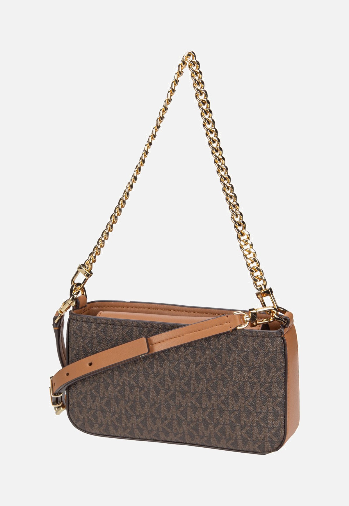 Michael Kors Bryant SM Conv Xbody Pouchette Brown/Acorn Bolso de noche