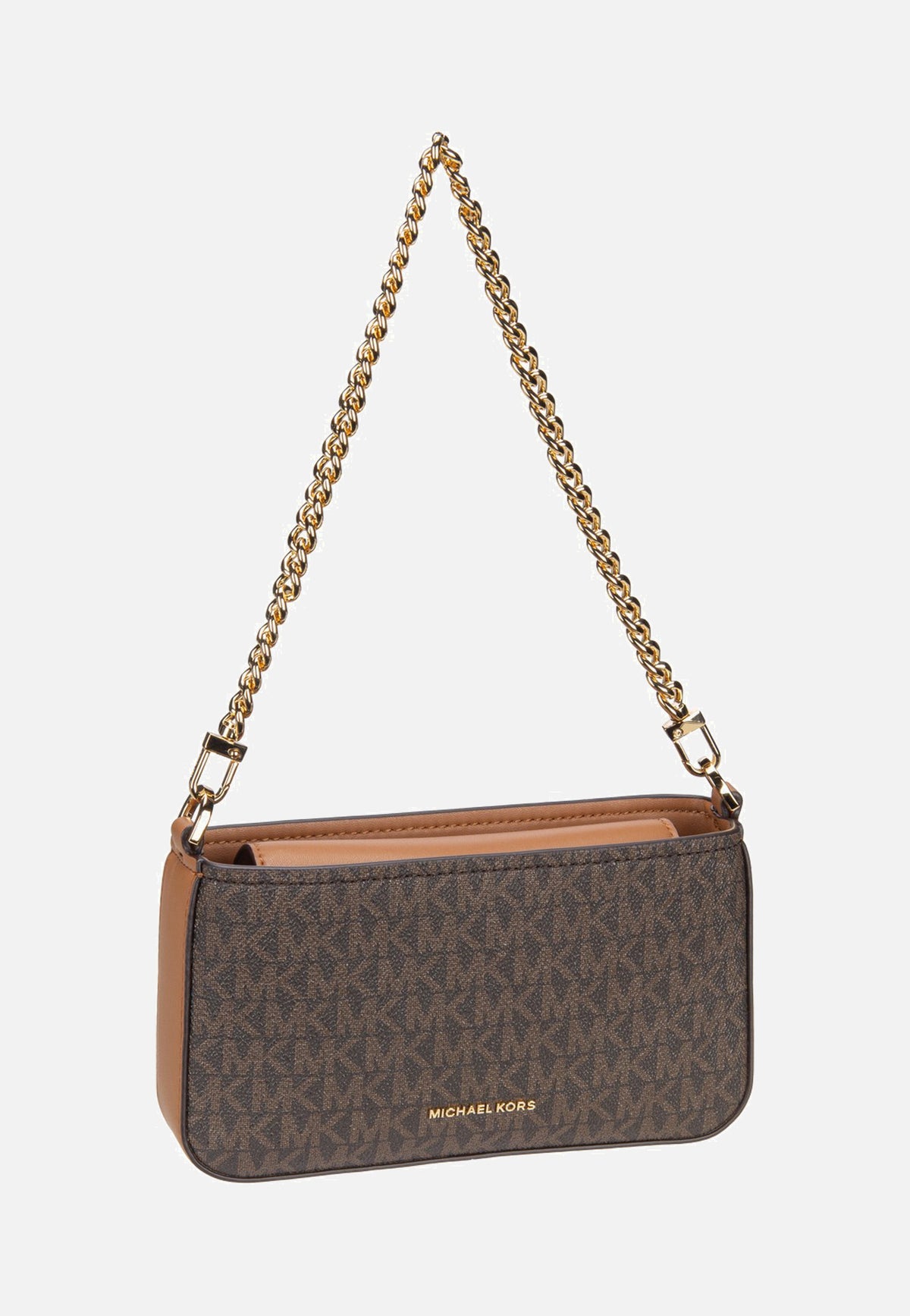 Michael Kors Bryant SM Conv Xbody Pouchette Brown/Acorn Bolso de noche