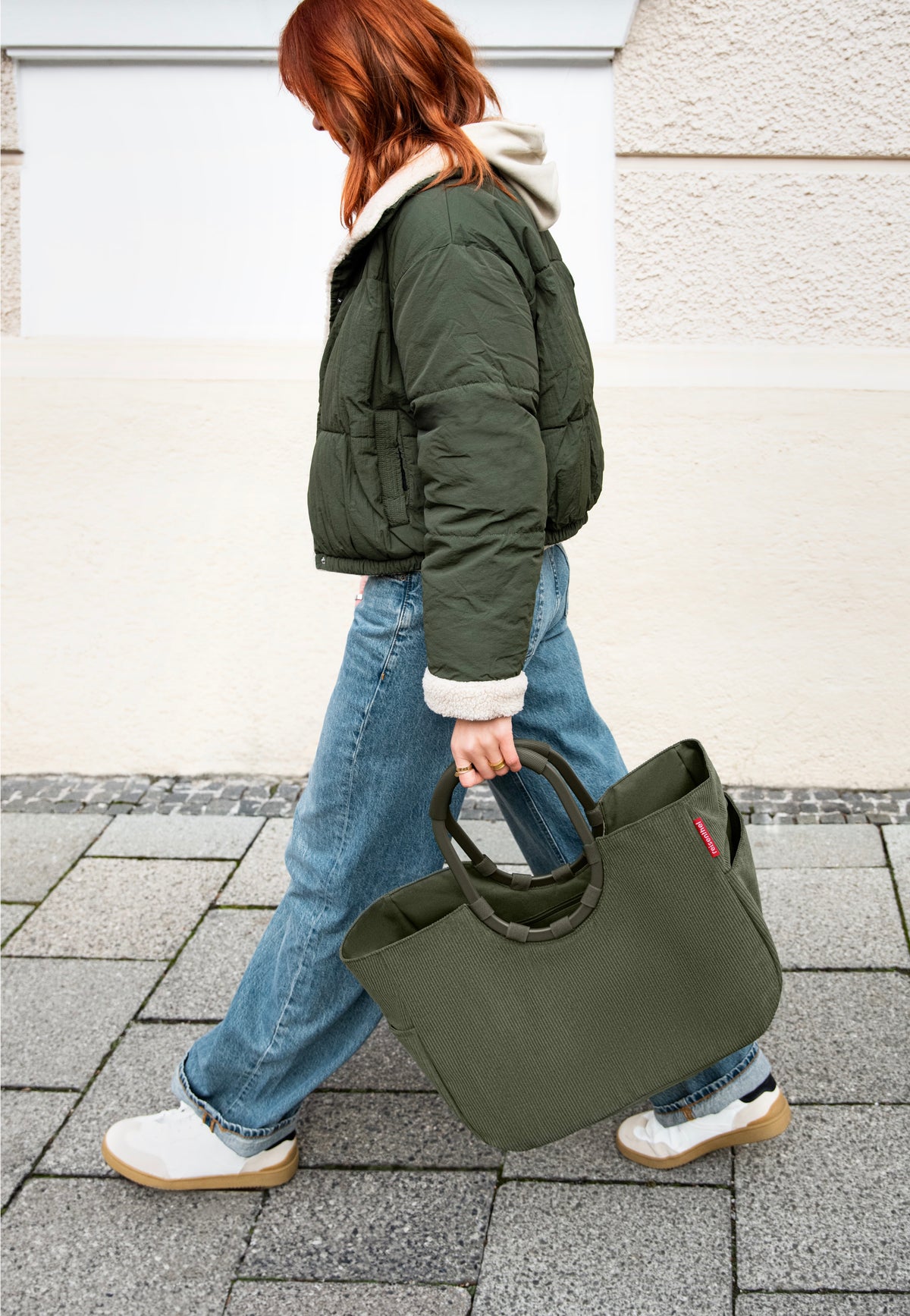 reisenthel Loopshopper L Cord Dark Matcha Carrello della spesa