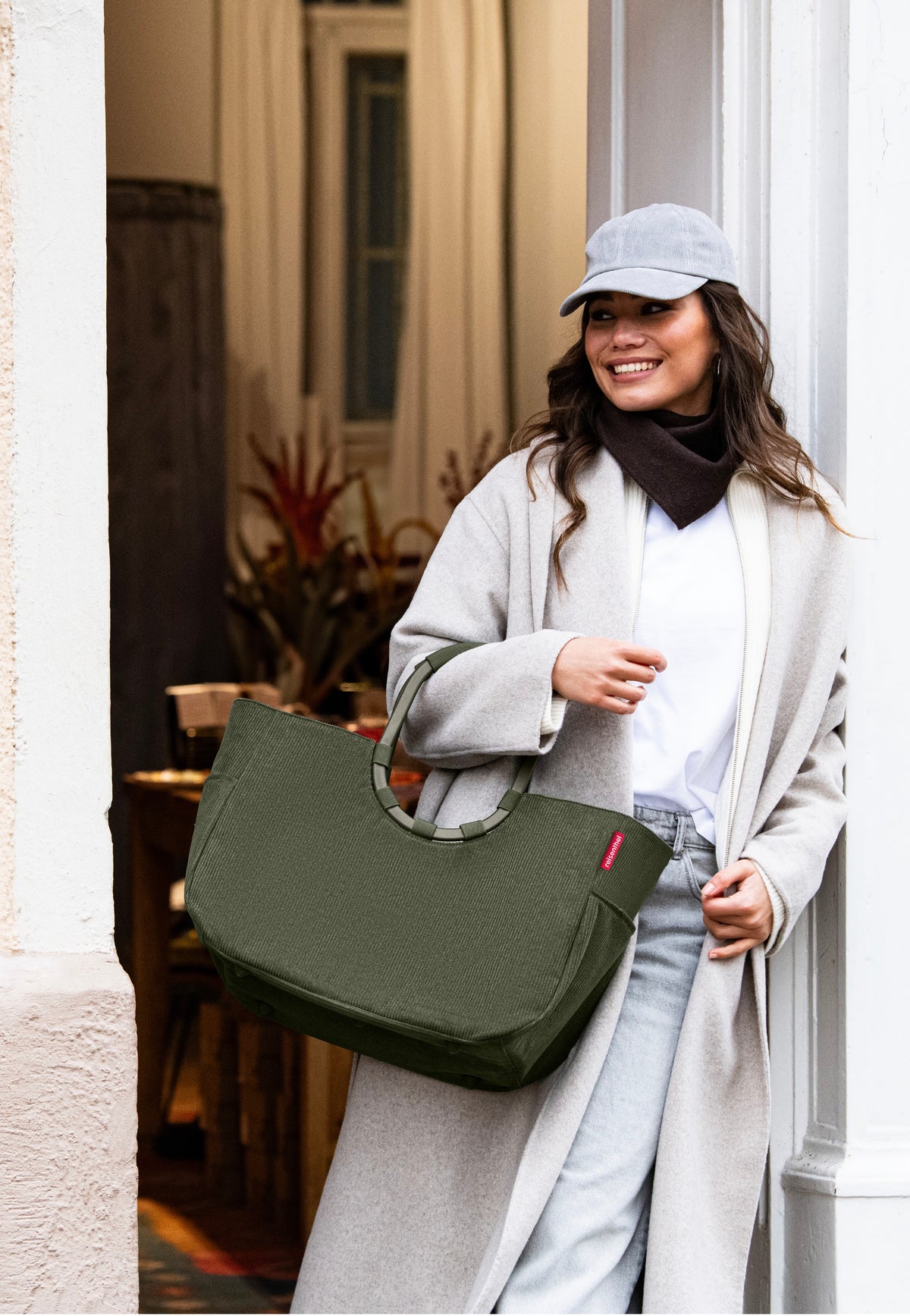 reisenthel Loopshopper L Cord Dark Matcha Carrello della spesa