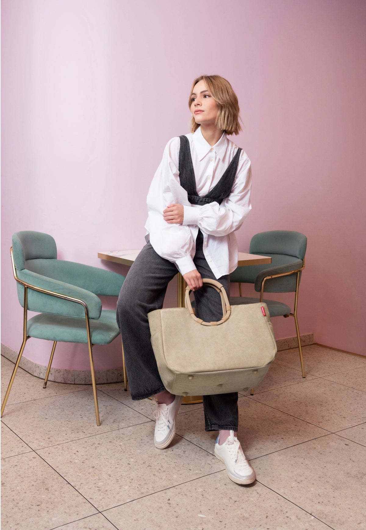 reisenthel Loopshopper L Frame Cord Sand Shopping Basket