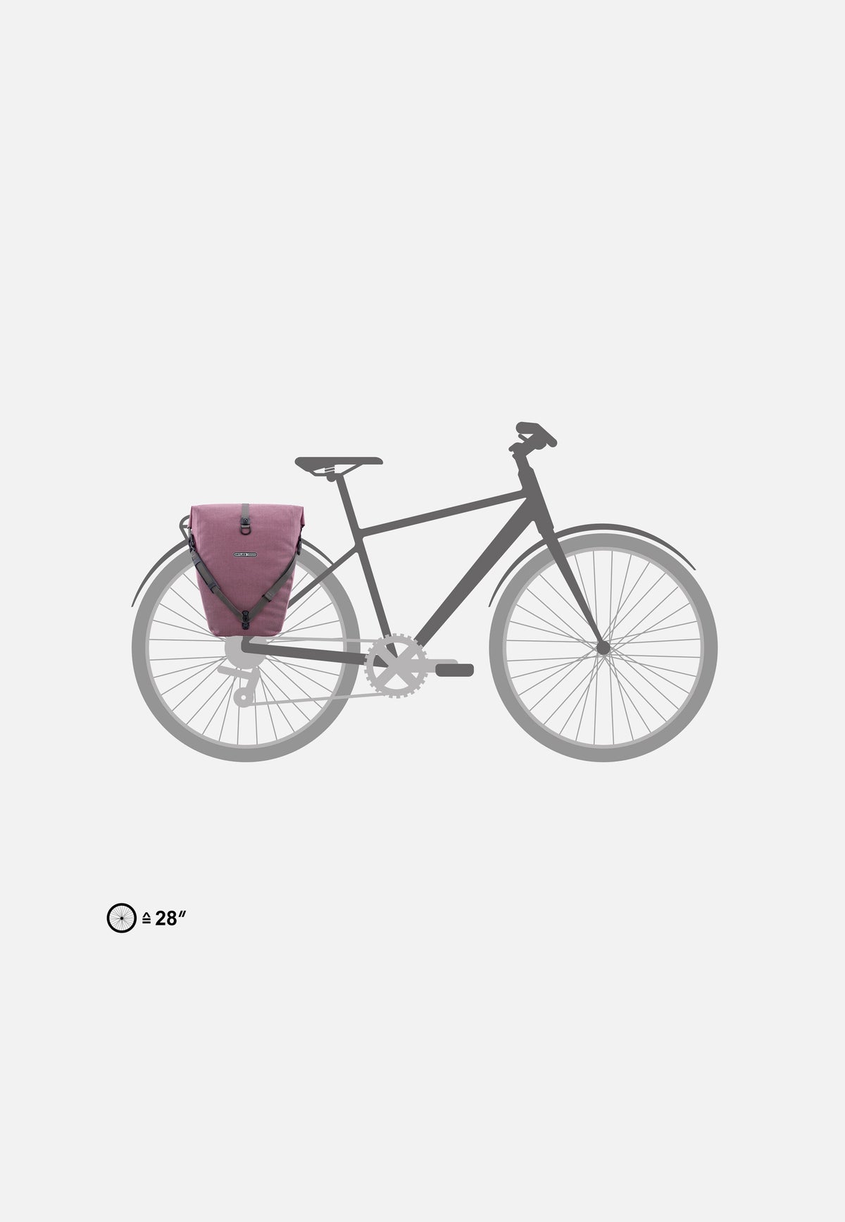 ORTLIEB Back-Roller Urban Single QL2.1 Ash Rose Bike Bag