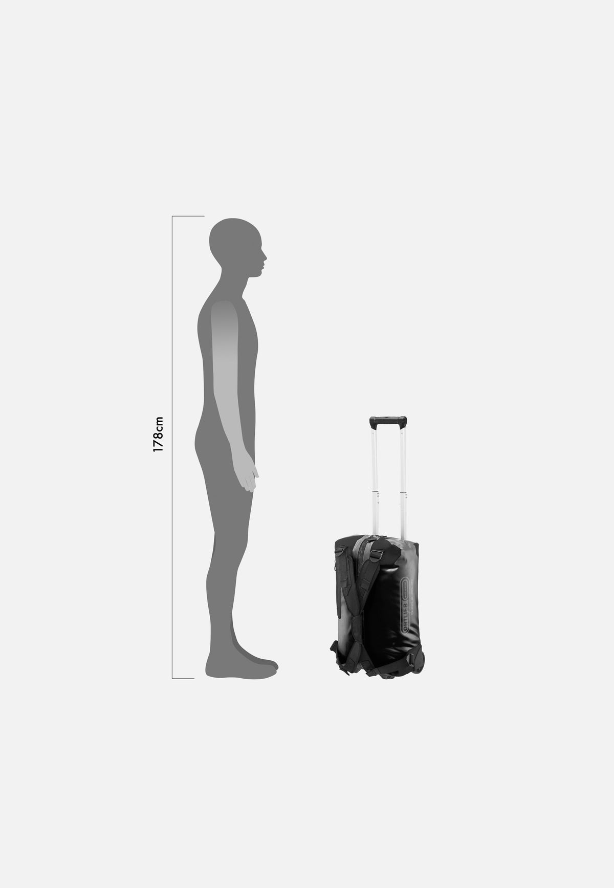 ORTLIEB Duffle RG 34L Schwarz Reistas met wielen