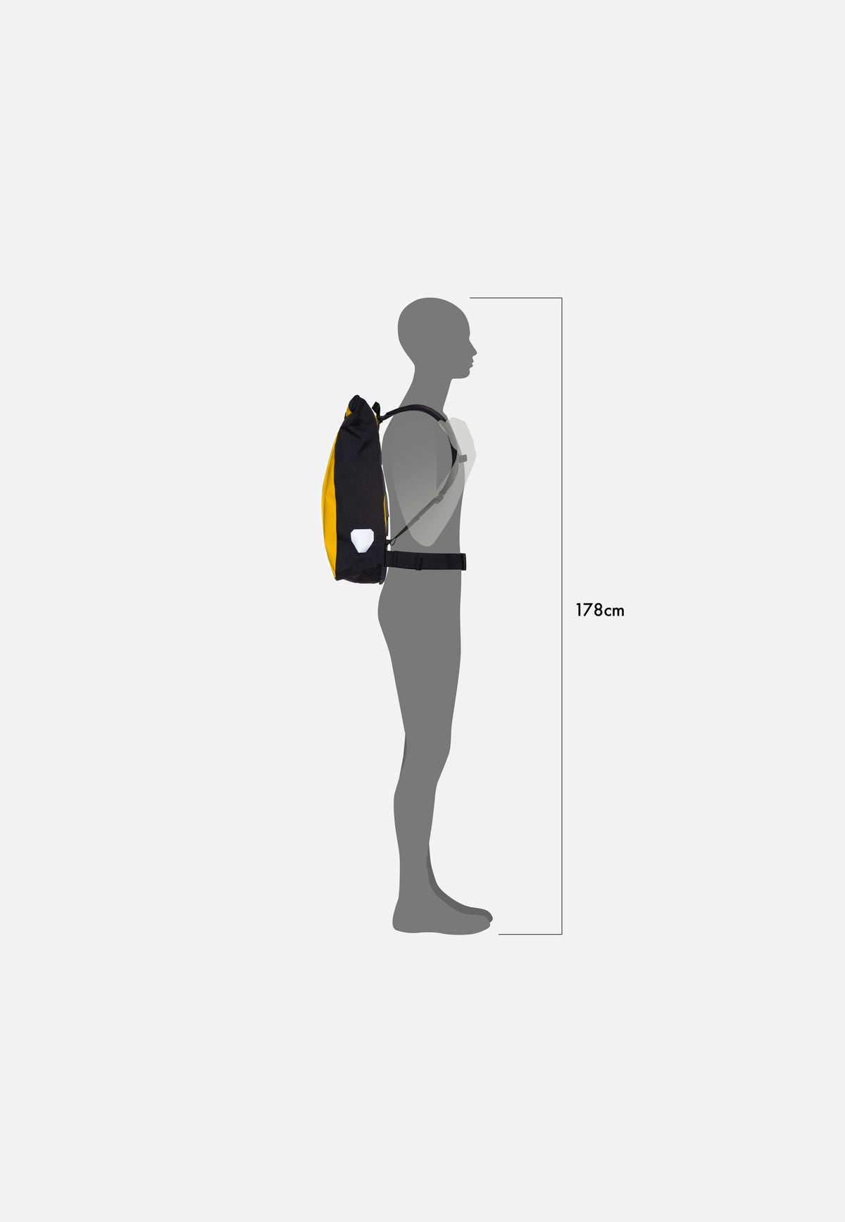 ORTLIEB Messenger-Bag Sonnengelb Schwarz Mochila enrollable