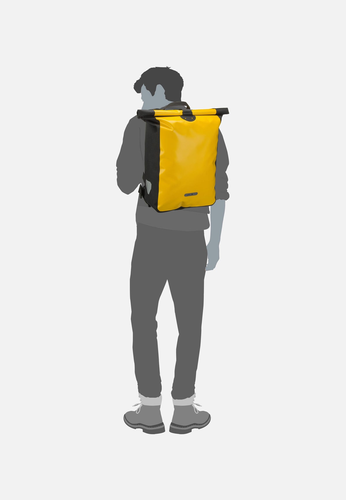 ORTLIEB Messenger-Bag Sonnengelb Schwarz Mochila enrollable