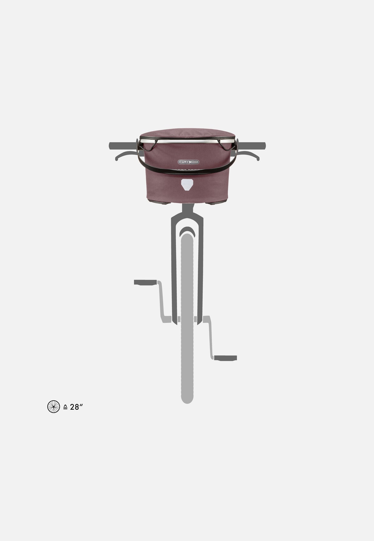 ORTLIEB Up-Town Urban Ash Rose Cestino per bicicletta