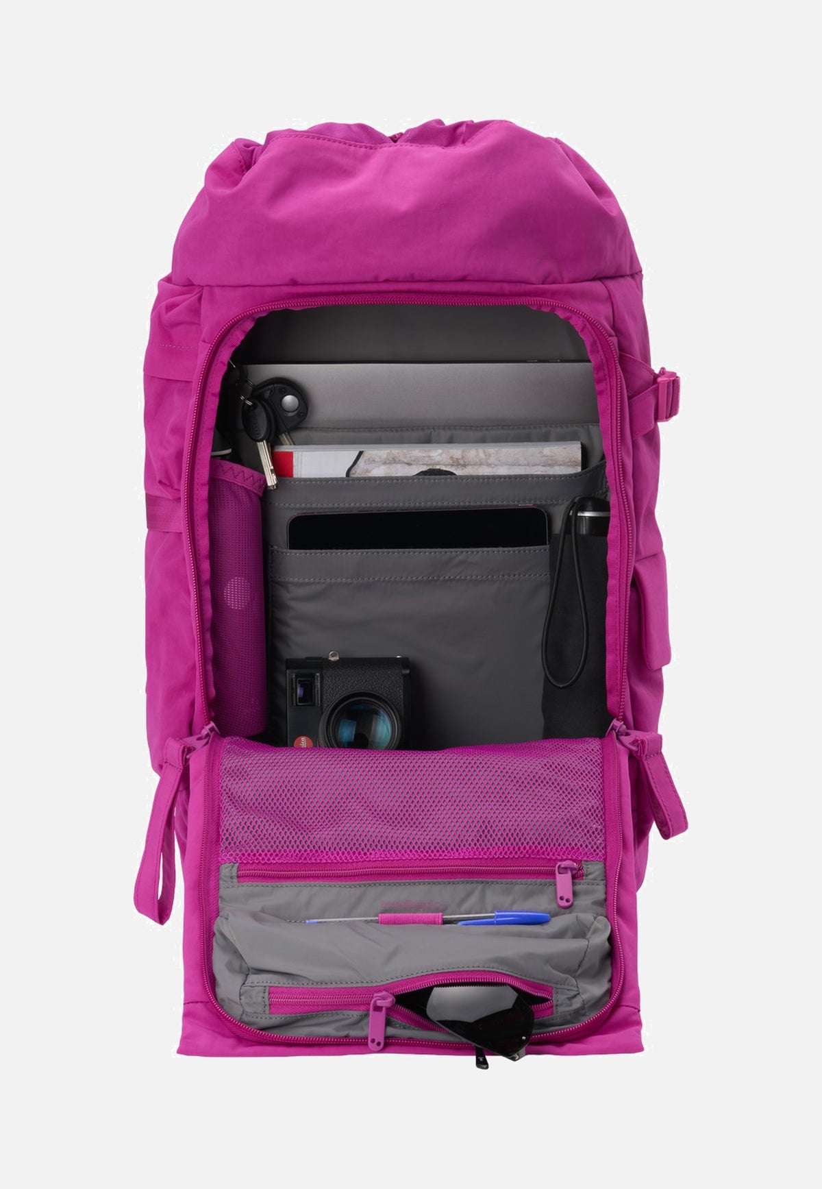 pinqponq Blok Medium Crinkle Fuchsia Zaino
