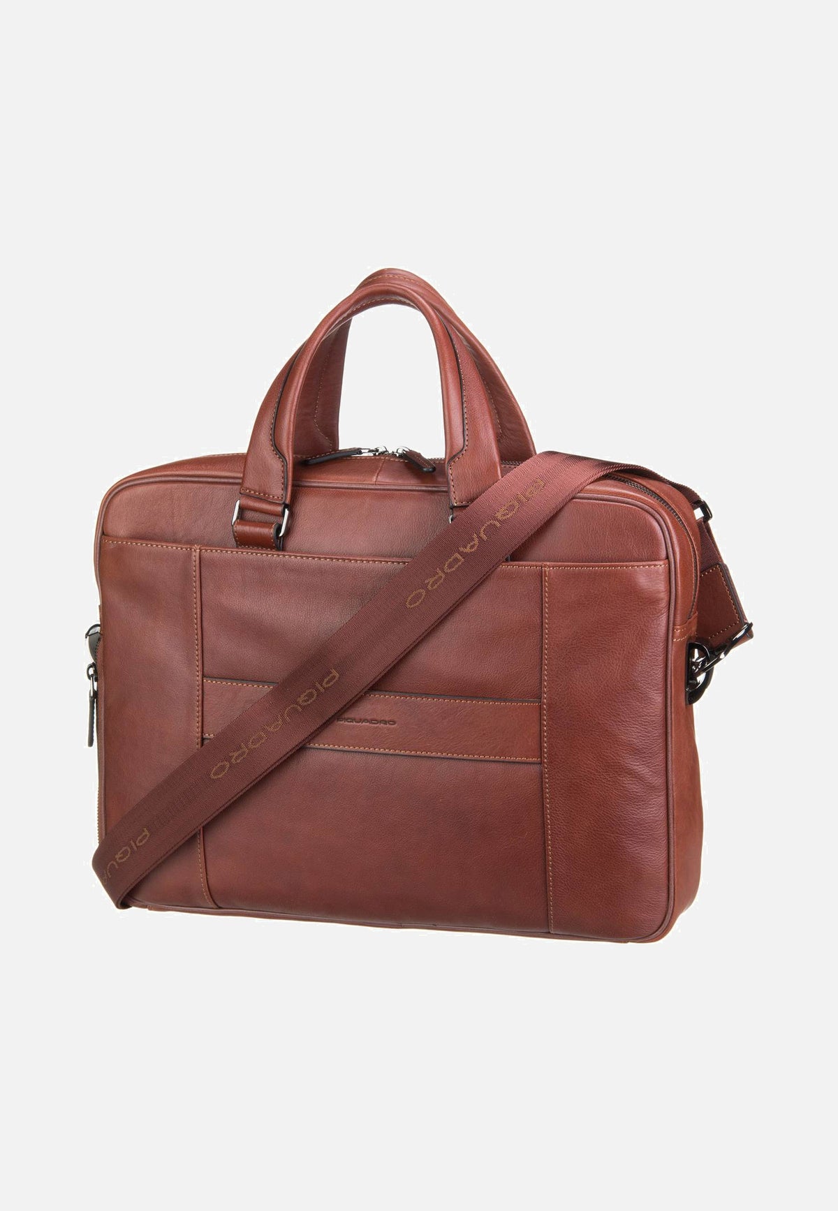 Piquadro Black Square 2849 Connequ Cuoio Tobacco Briefcase