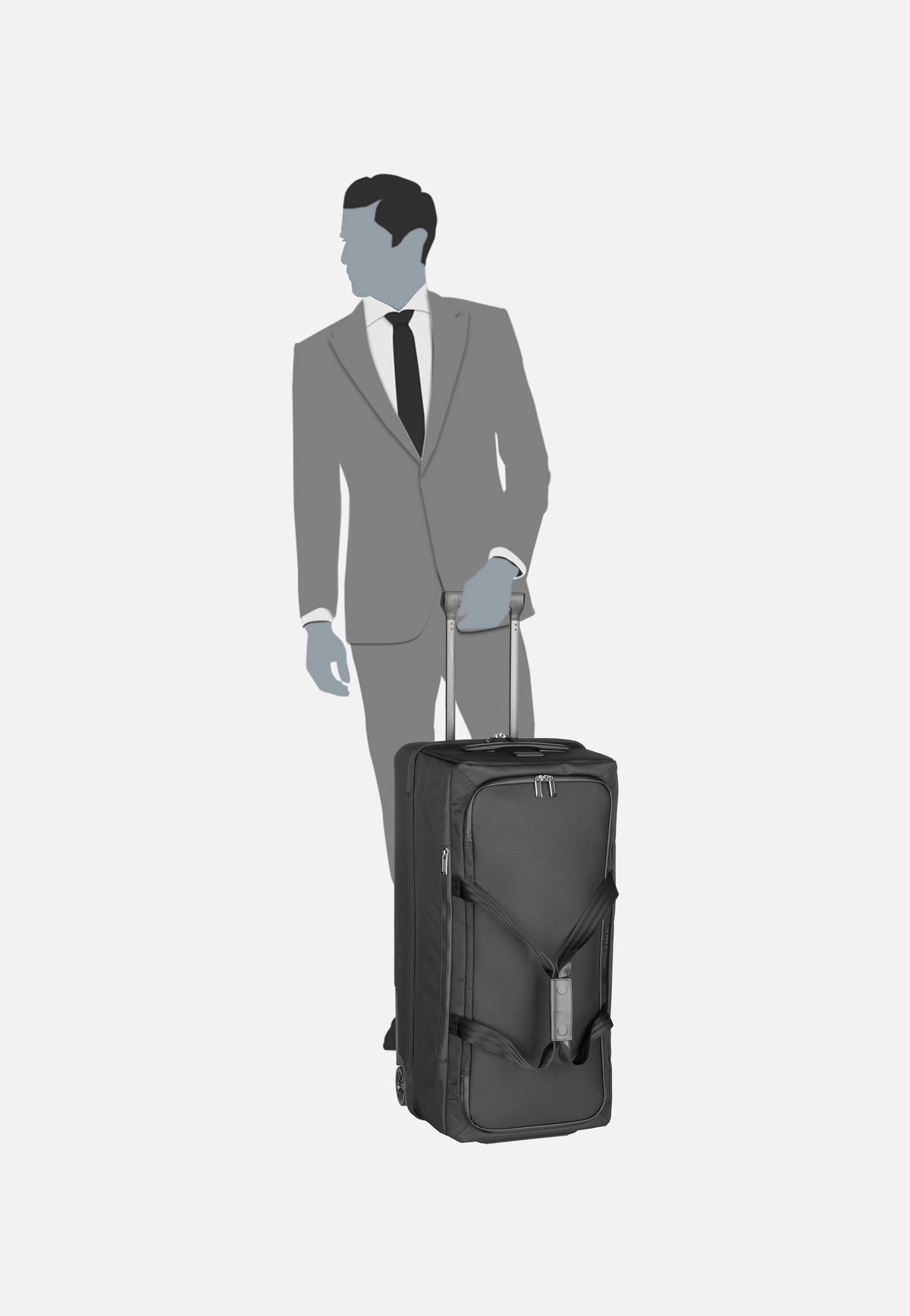Porsche Design Roadster Rolling Duffle 30'' Black Reistas met wielen