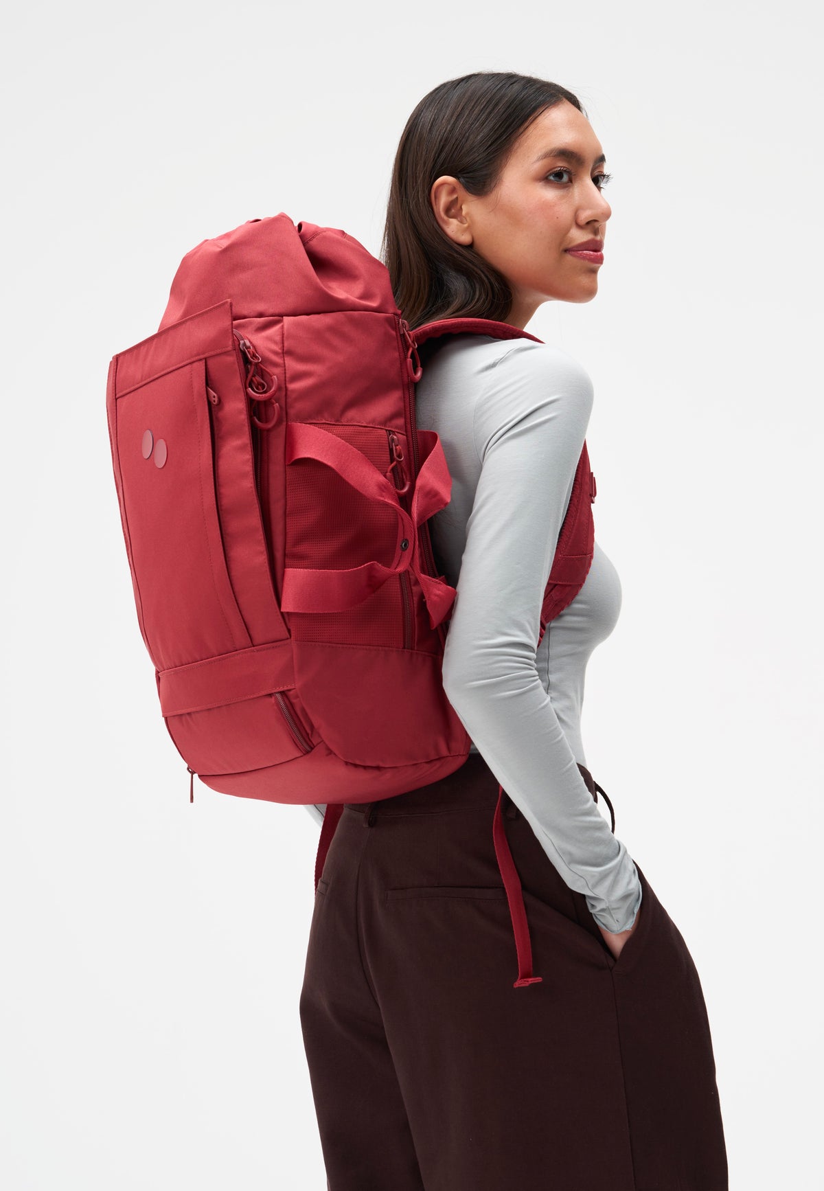 pinqponq Blok Medium Sienna Red Zaino da viaggio