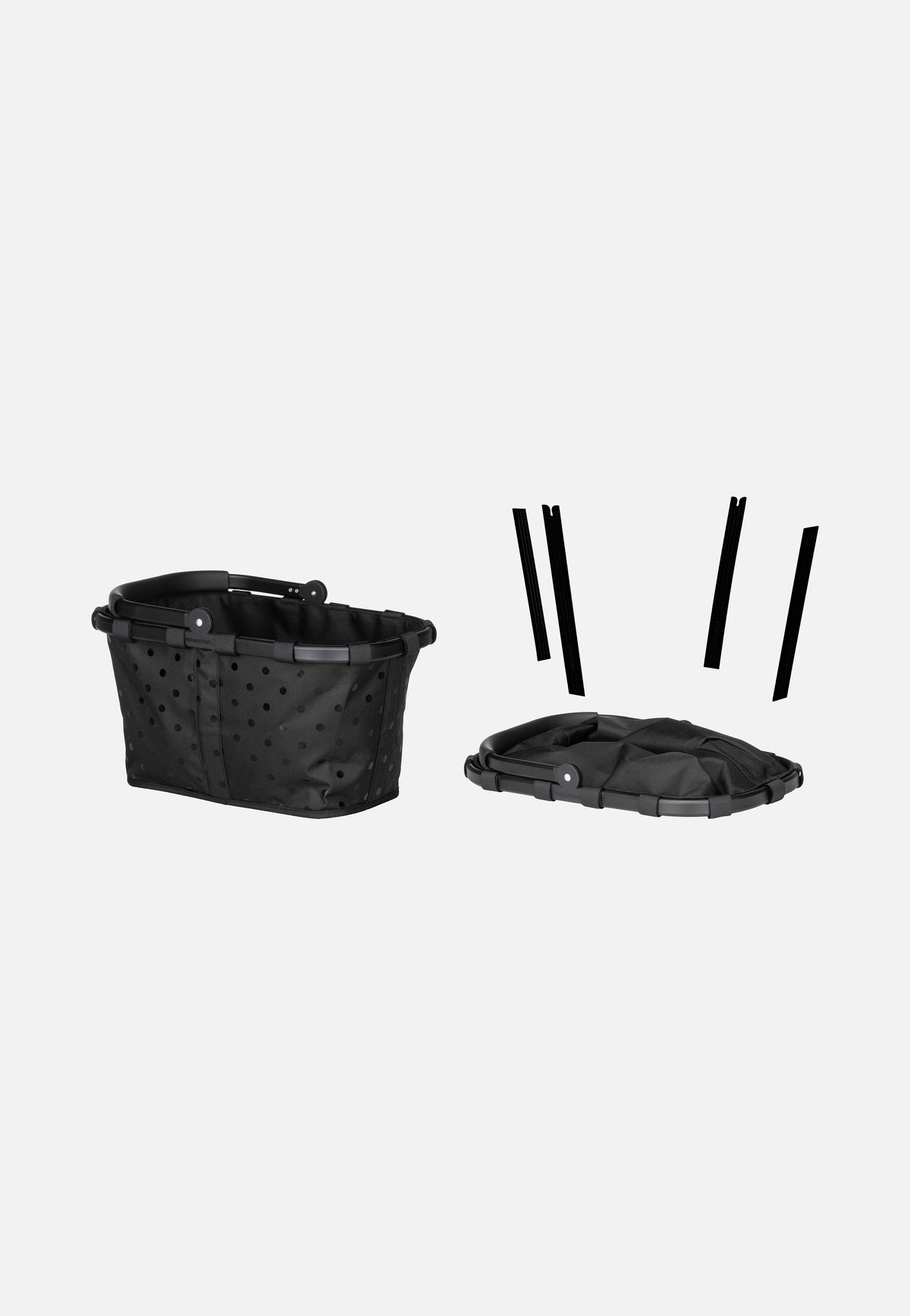 reisenthel Carrybag Frame Glossy Dots Black Shopping Basket